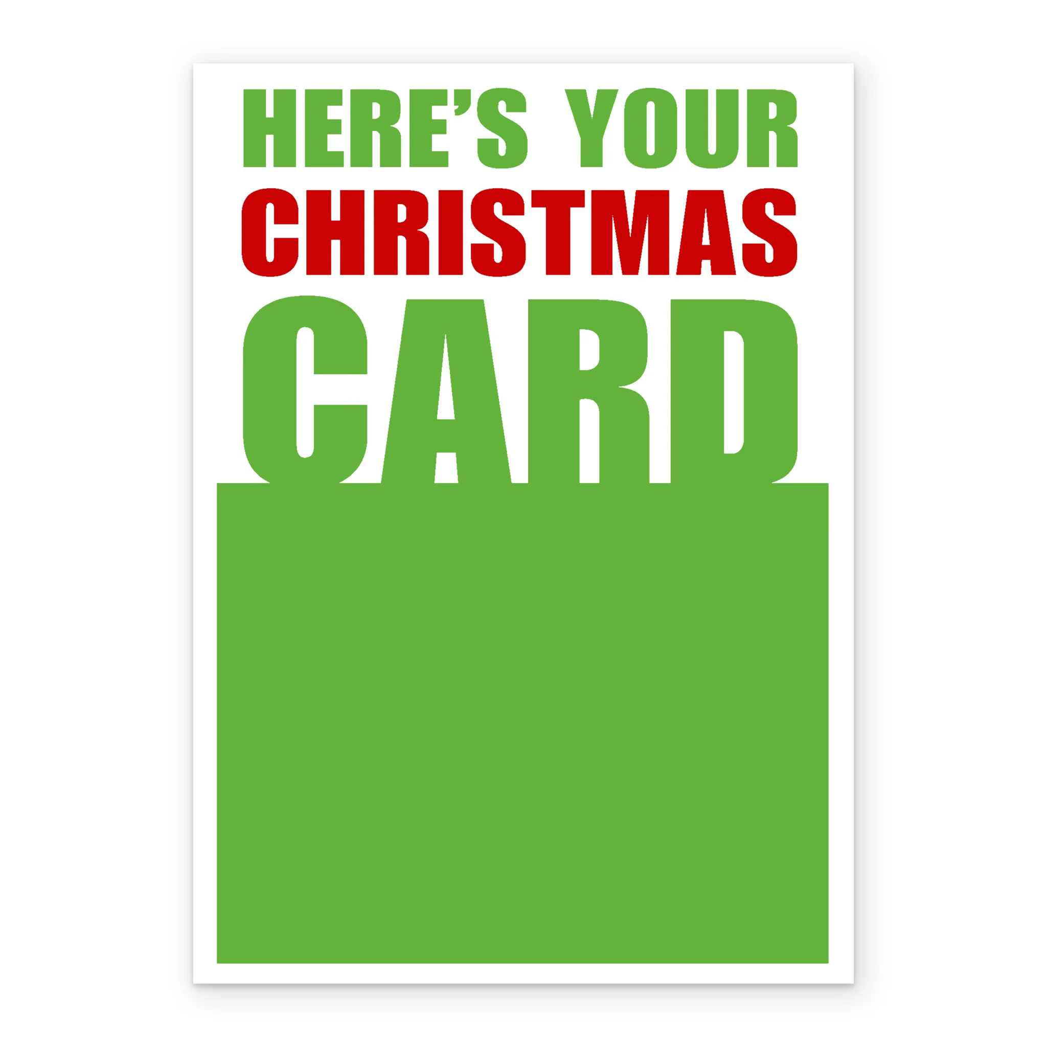 Personalised Funny Christmas Shoebox Here's Your Card - Image 2