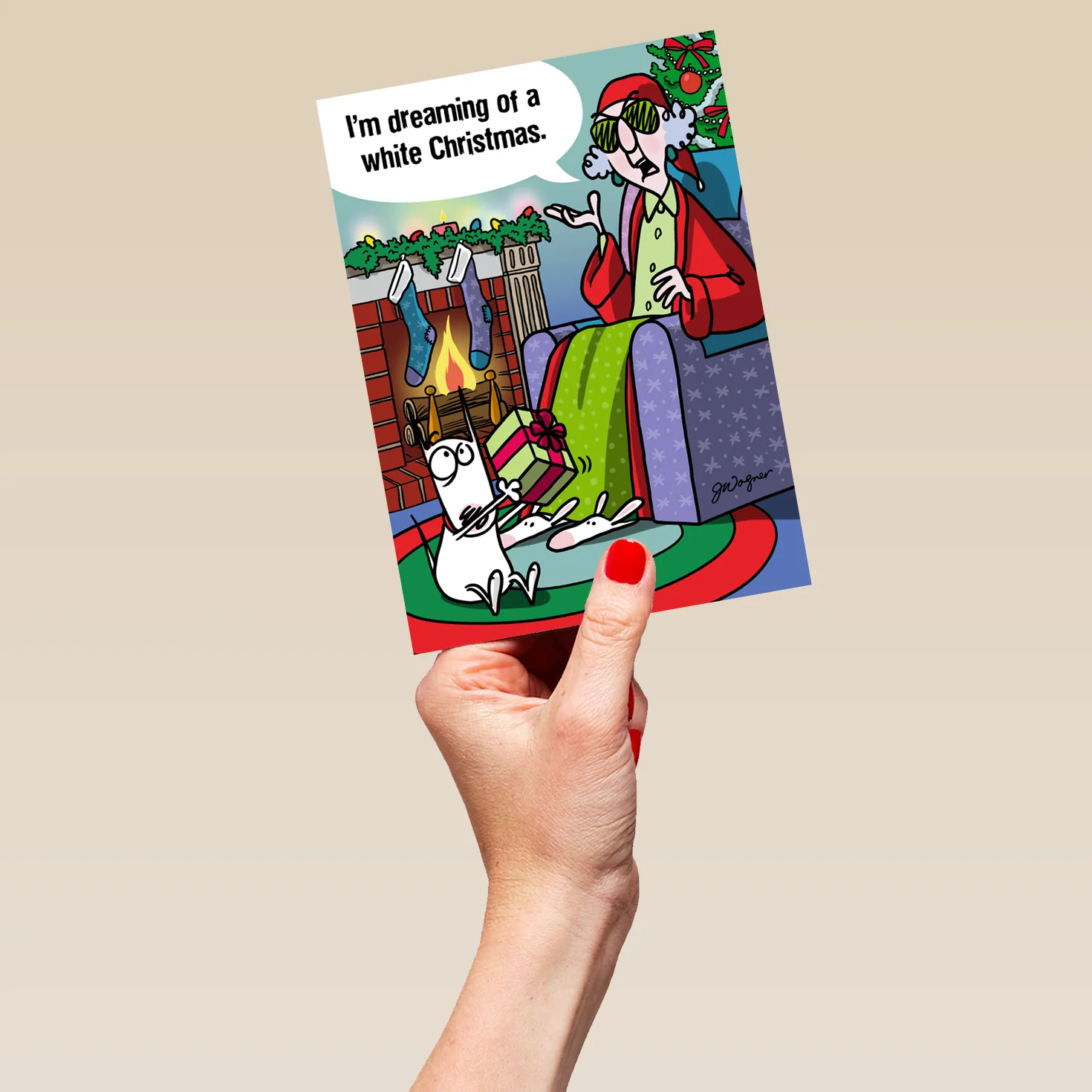 Personalised Funny Christmas Shoebox Maxine Cartoon Card - Image 5