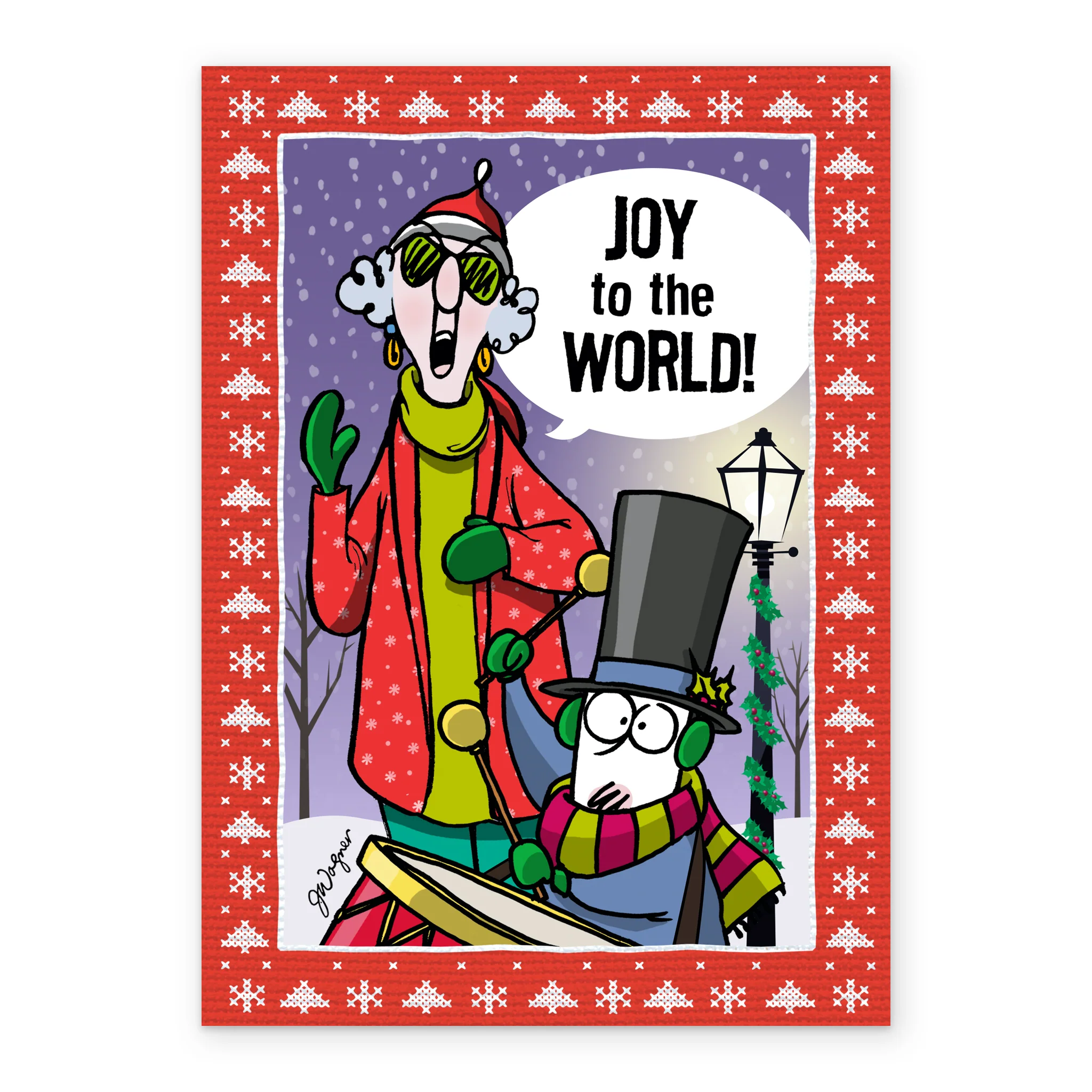 Personalised Funny Christmas Shoebox Maxine Joy To The World Card - Image 2