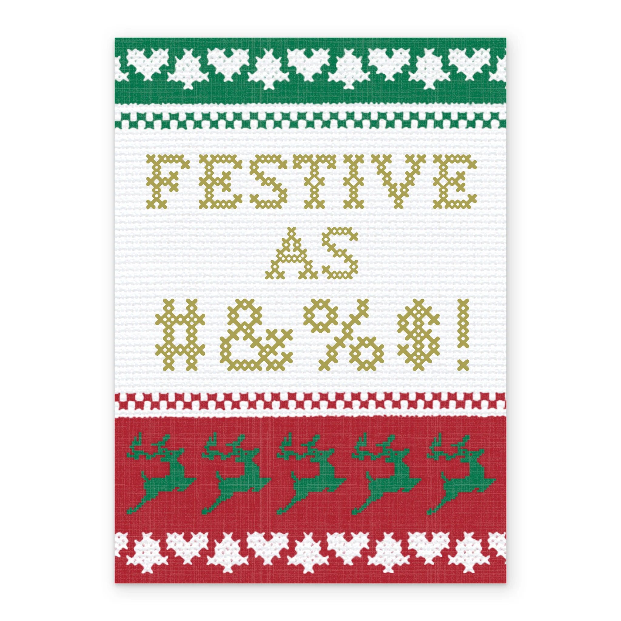 Personalised Funny Christmas Shoebox Text-Based Festive As Card - Image 2