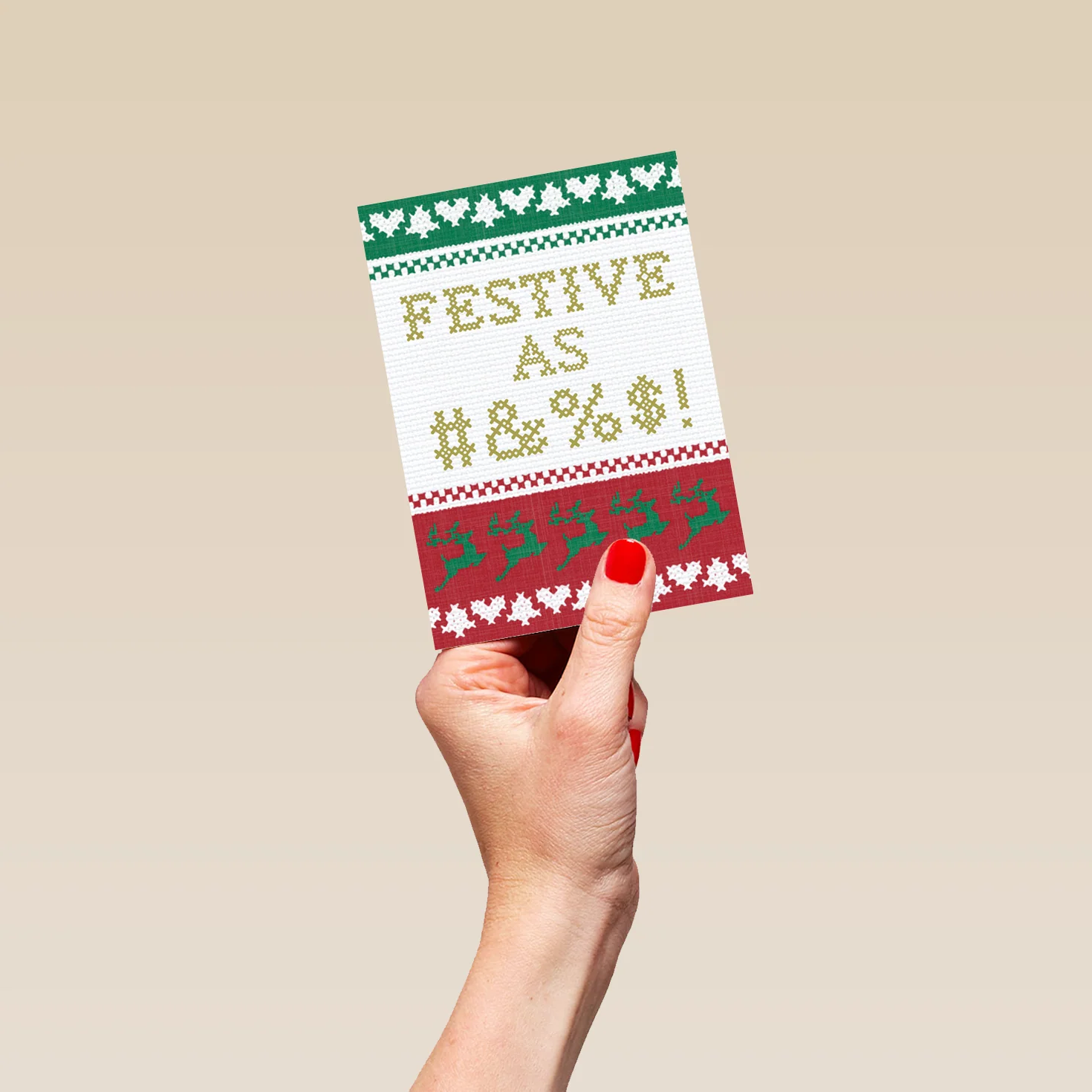 Personalised Funny Christmas Shoebox Text-Based Festive As Card - Image 4