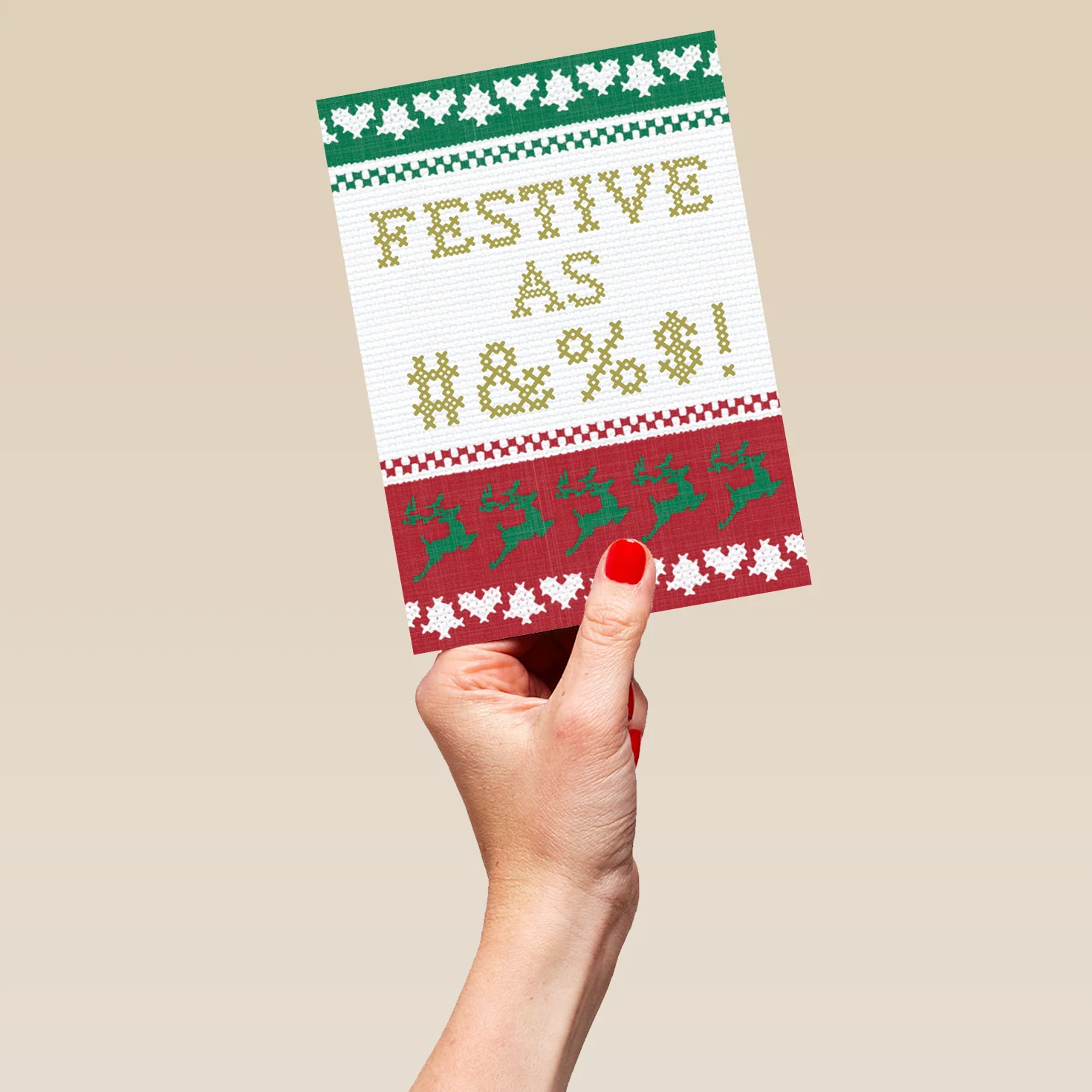 Personalised Funny Christmas Shoebox Text-Based Festive As Card - Image 5
