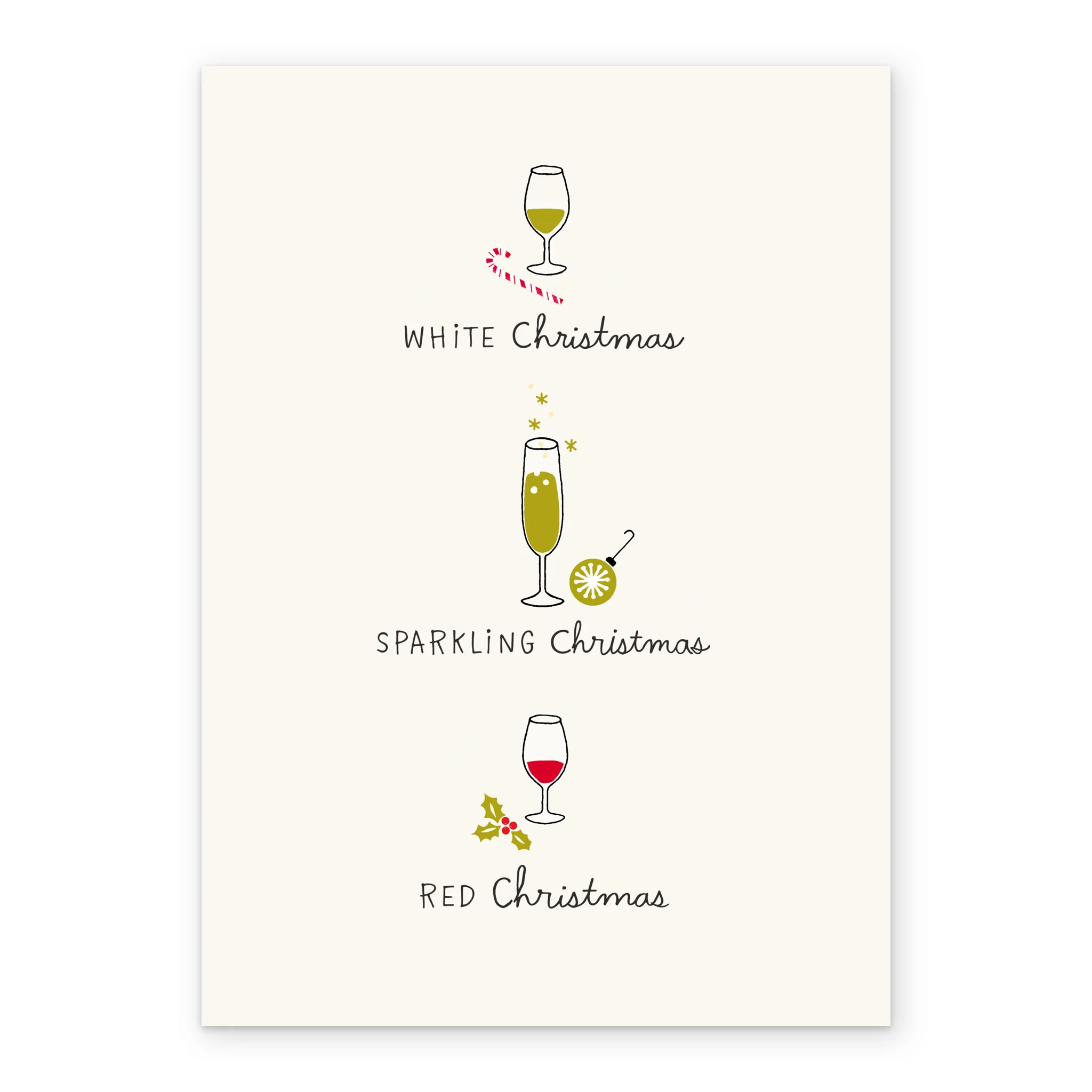 Personalised Funny Glasses of Wine Christmas Card - Image 2