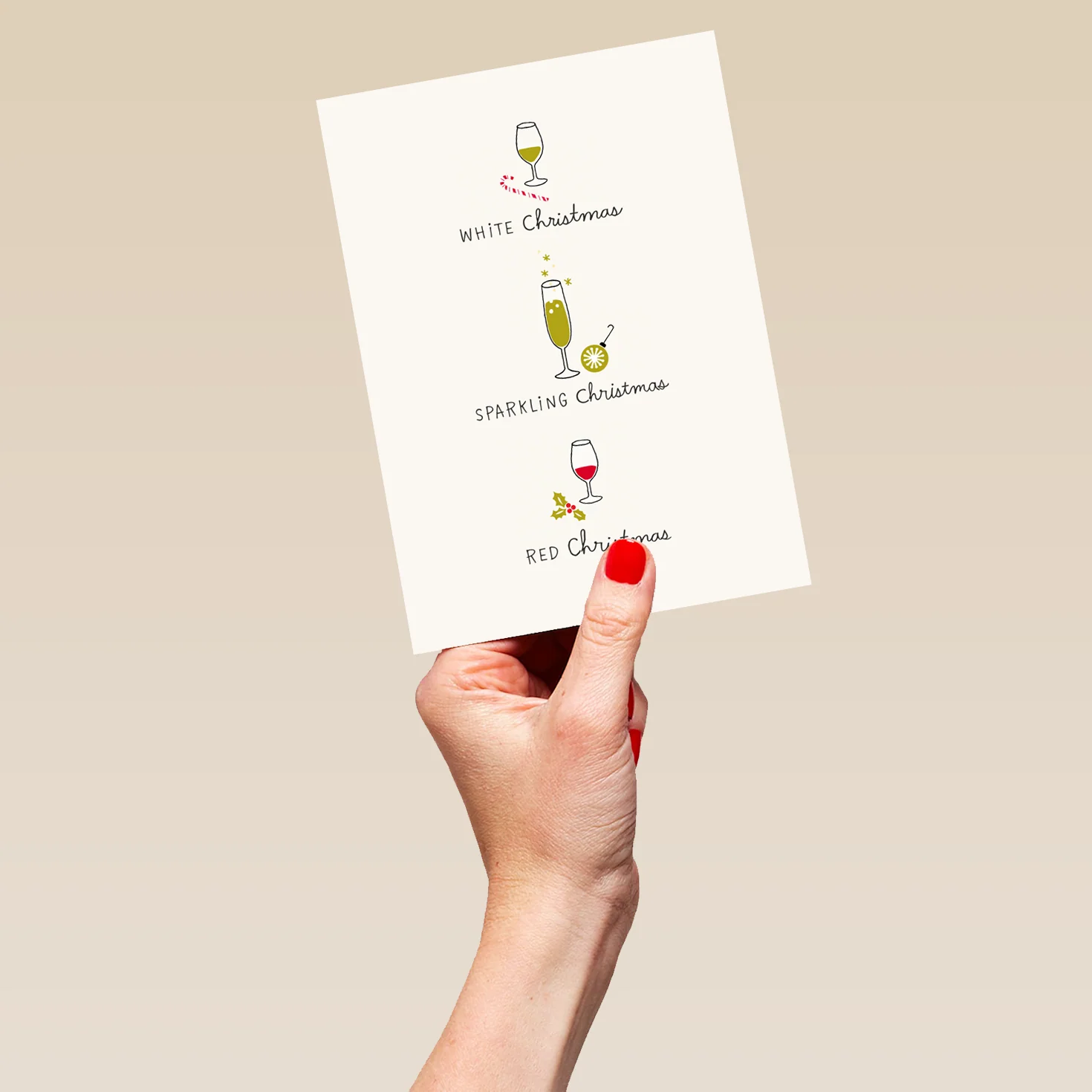 Personalised Funny Glasses of Wine Christmas Card - Image 5