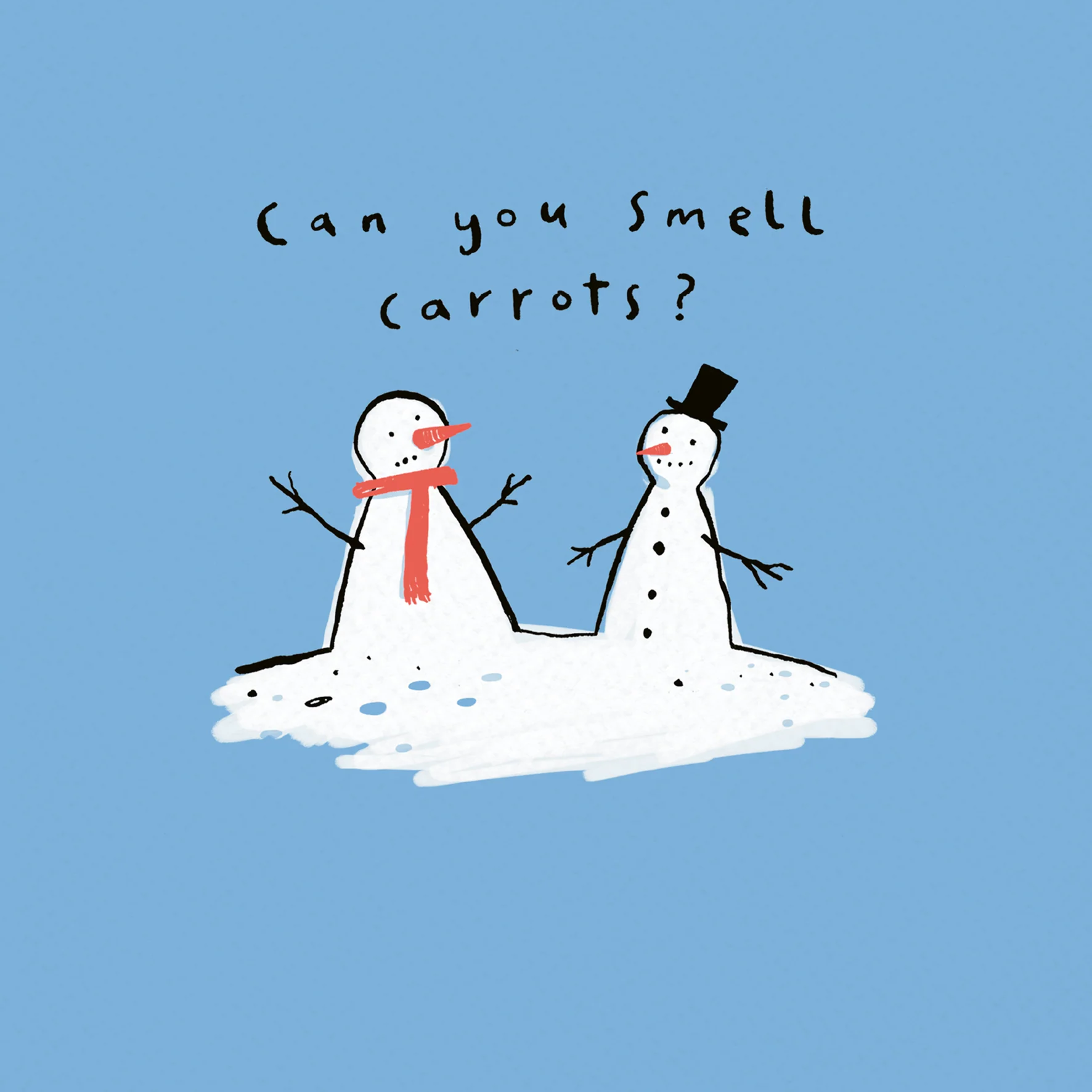 Personalised Funny Christmas Snowmen Can You Smell Carrots Card