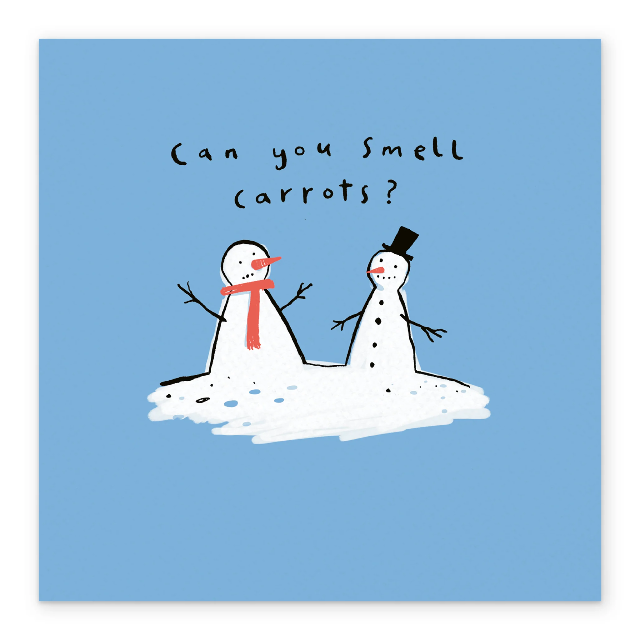 Personalised Funny Christmas Snowmen Can You Smell Carrots Card - Image 2