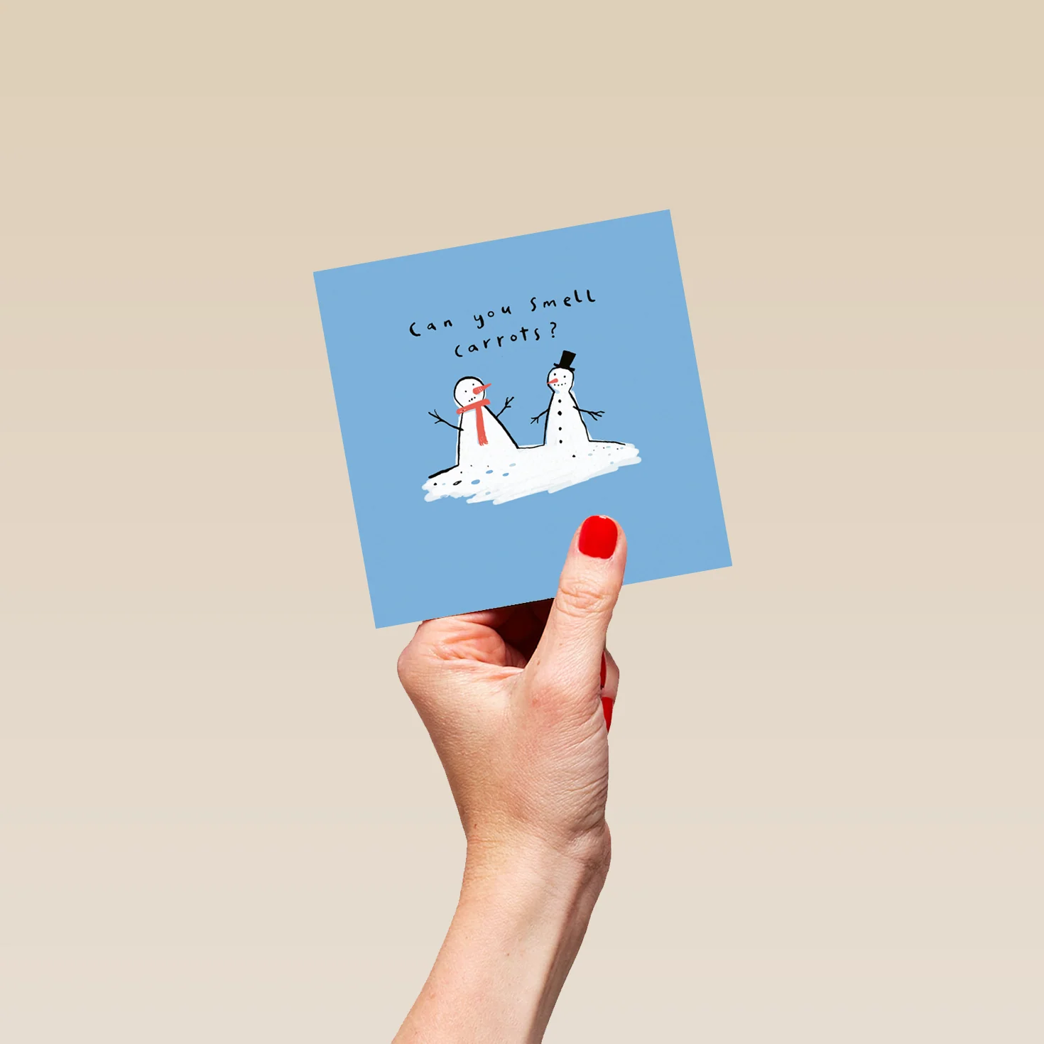 Personalised Funny Christmas Snowmen Can You Smell Carrots Card - Image 4