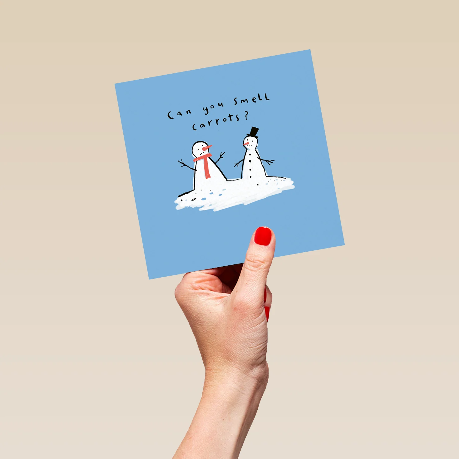 Personalised Funny Christmas Snowmen Can You Smell Carrots Card - Image 5