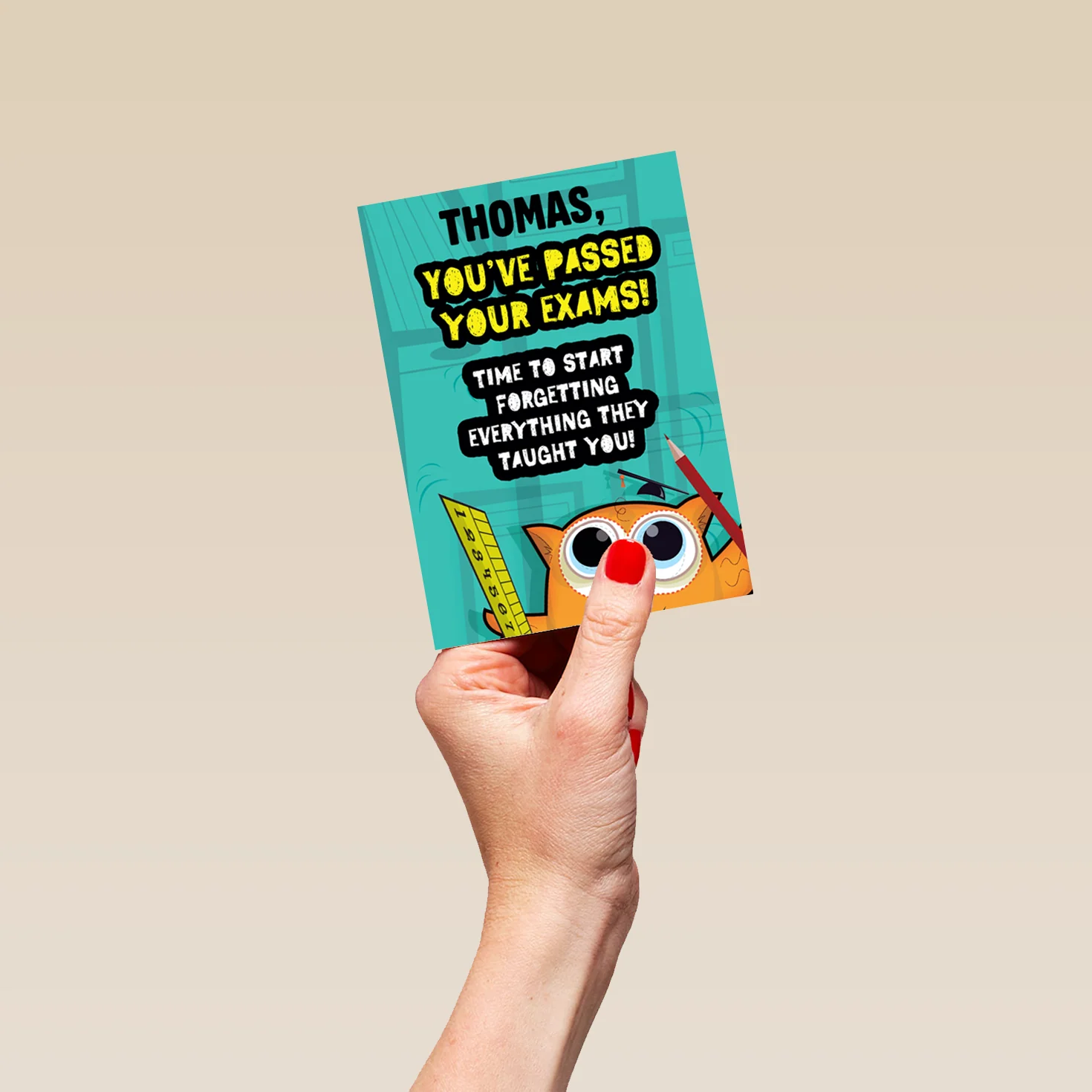 Personalised Funny Congratulations You've Passed Your Exams Card - Image 4