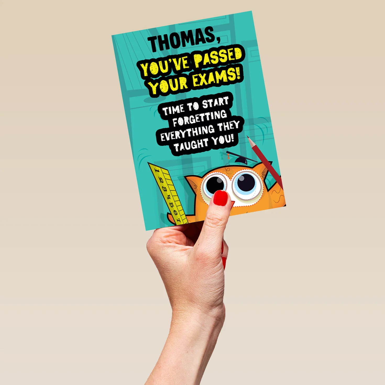 Personalised Funny Congratulations You've Passed Your Exams Card - Image 5