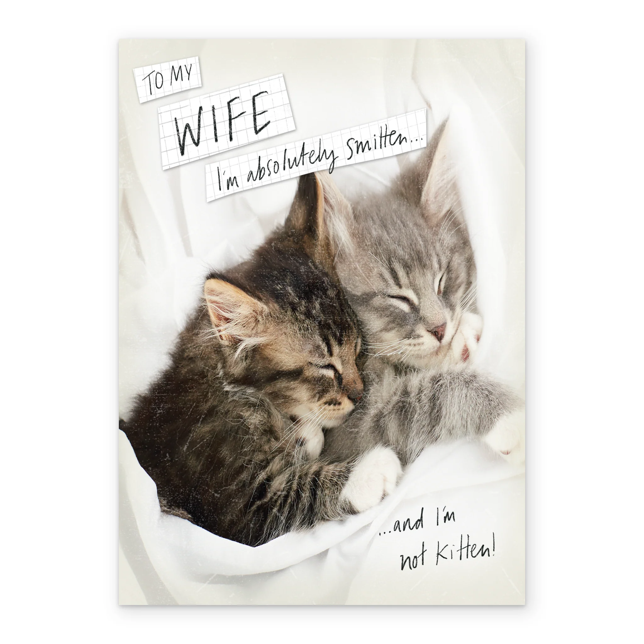 Personalised Funny Cute Kittens Valentine's Day Card for Wife - Image 2