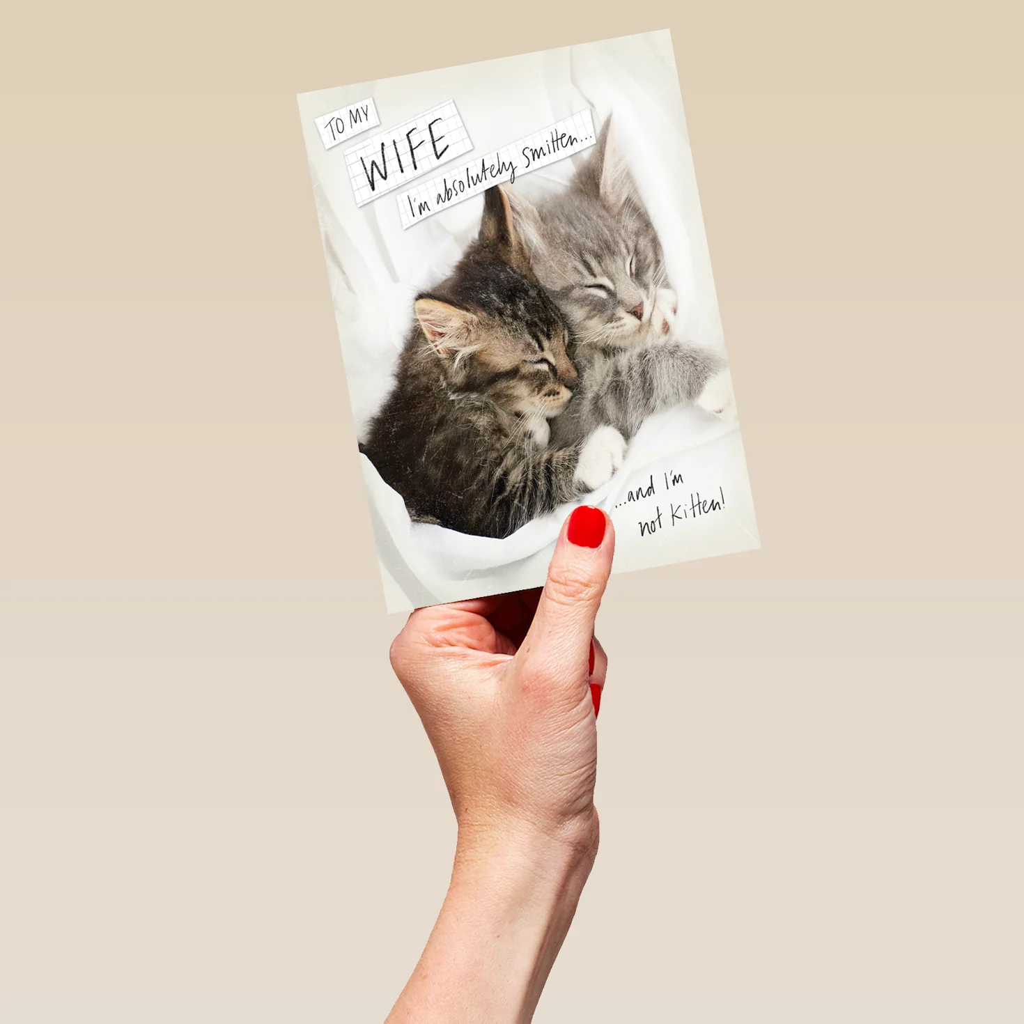 Personalised Funny Cute Kittens Valentine's Day Card for Wife - Image 5