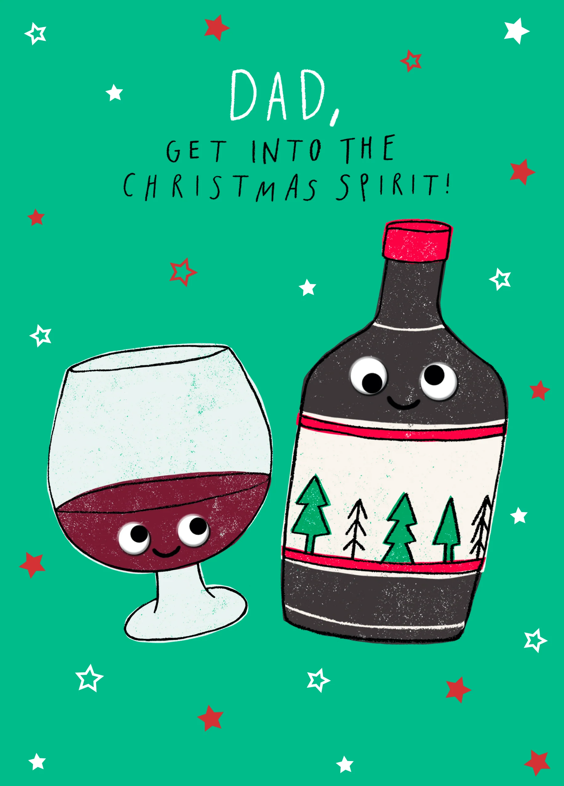 Personalised Funny Dad Spirits Christmas Card