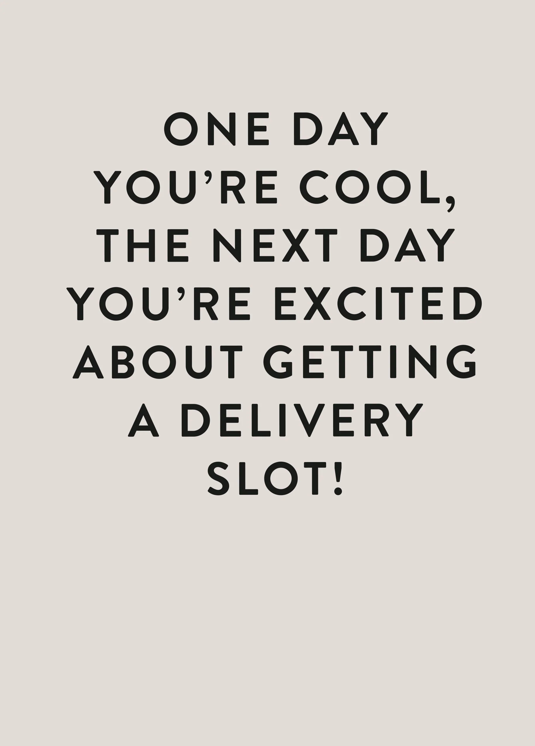 Personalised Funny Delivery Slot Birthday Card