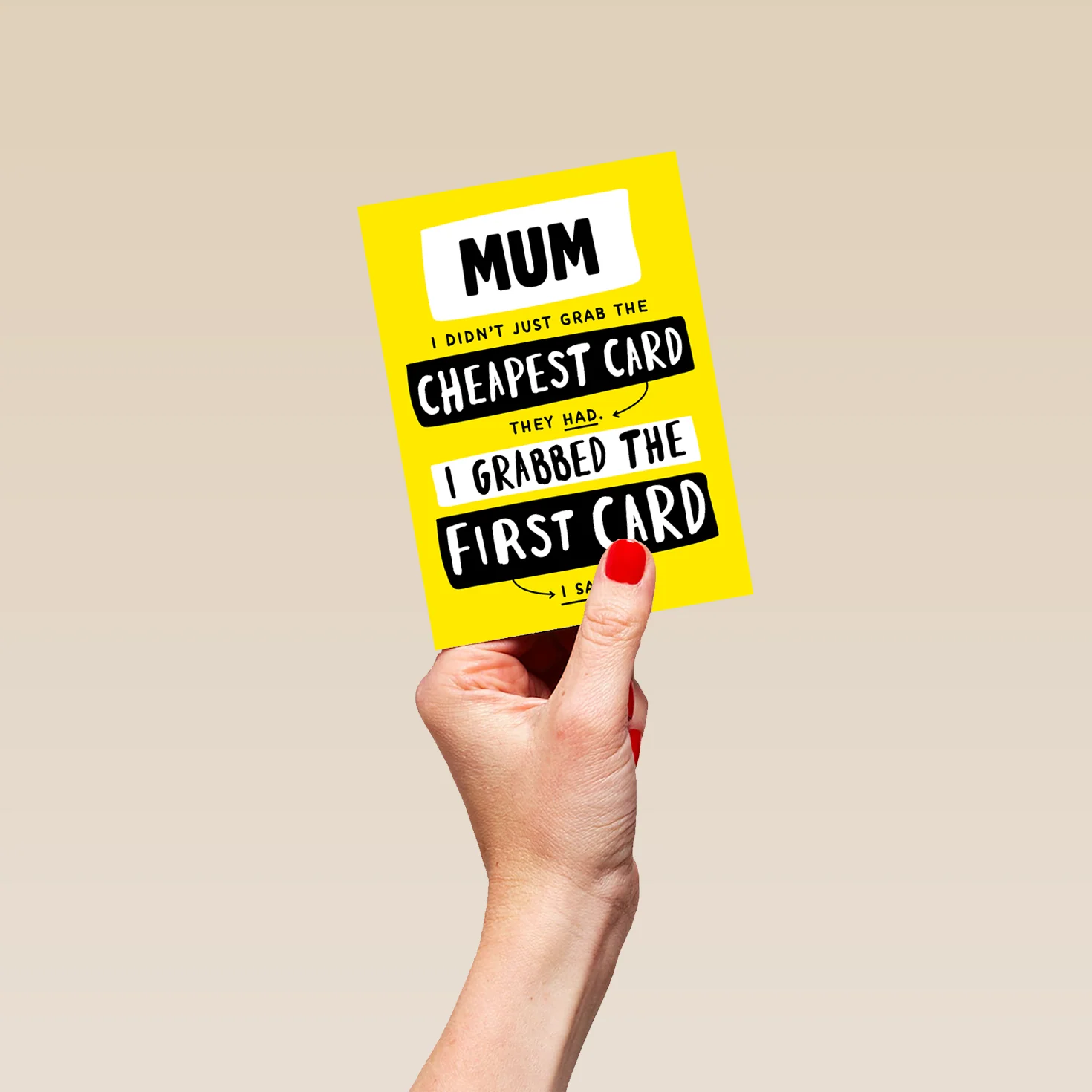 Personalised Funny Didn't Grab Cheapest Mother's Day Card - Image 4