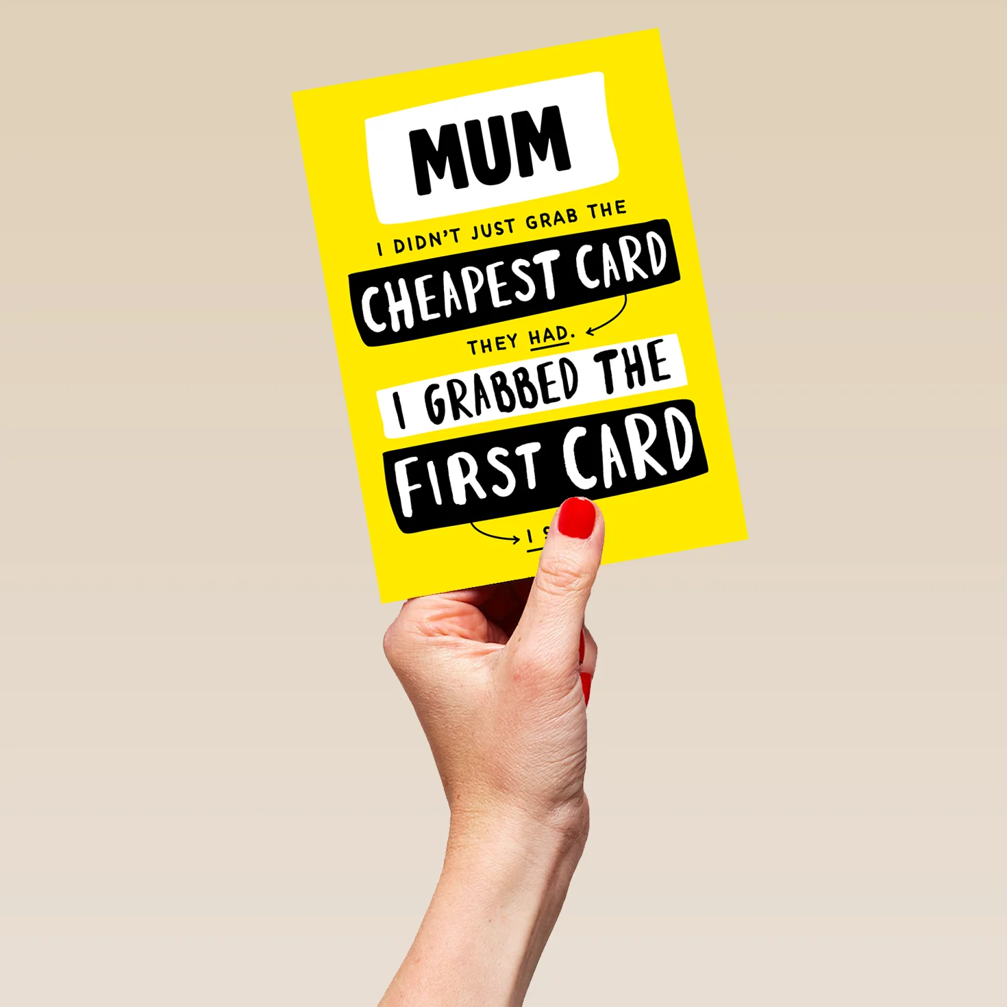 Personalised Funny Didn't Grab Cheapest Mother's Day Card - Image 5