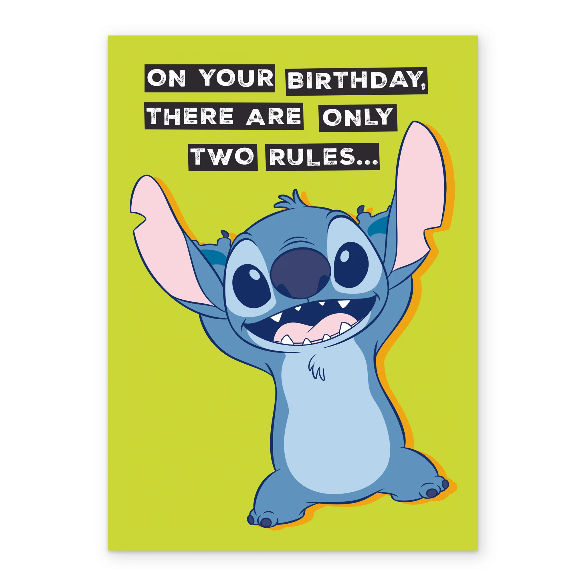 Personalised Funny Disney Lilo & Stitch "2 Rules" Birthday Card - Image 2