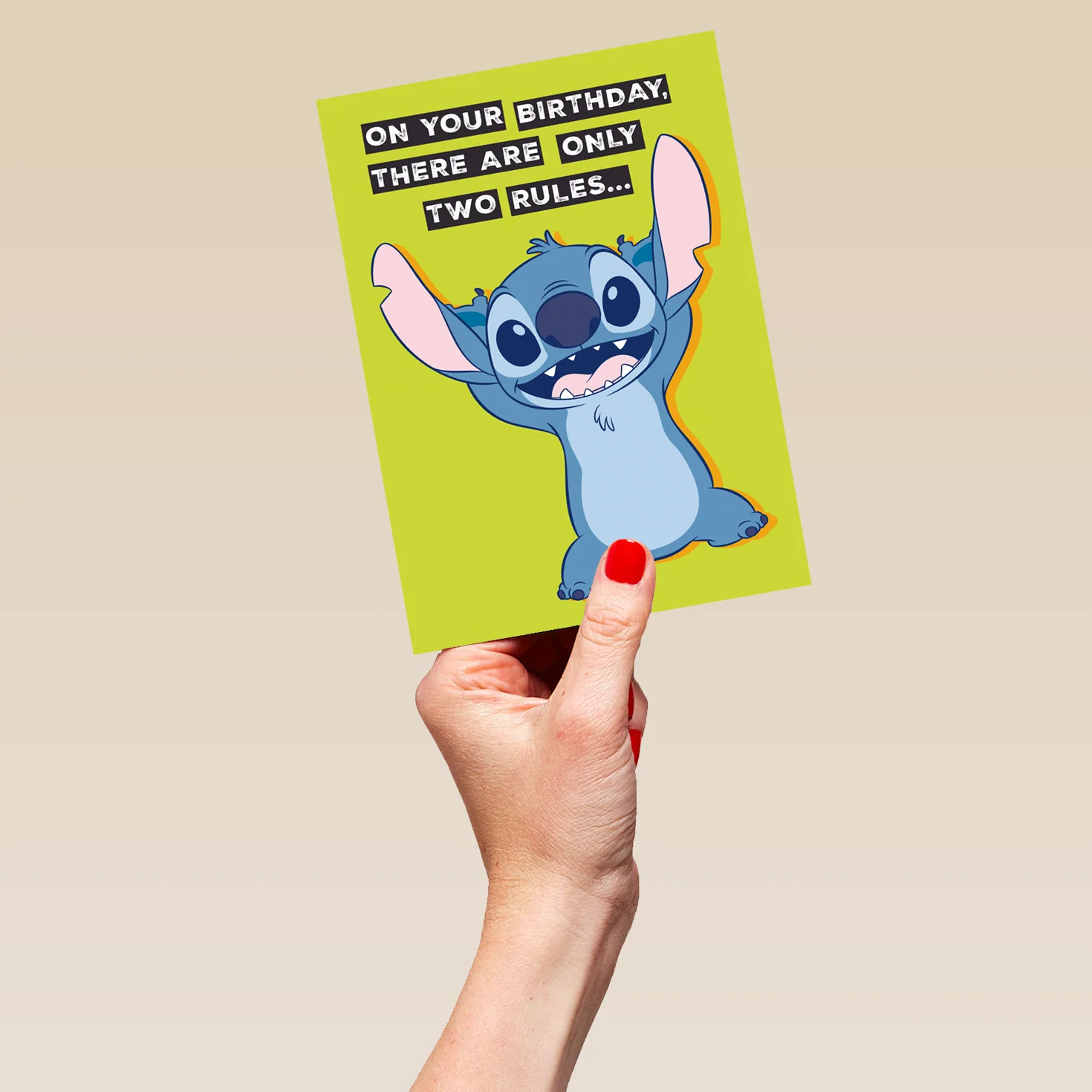 Personalised Funny Disney Lilo & Stitch "2 Rules" Birthday Card - Image 5