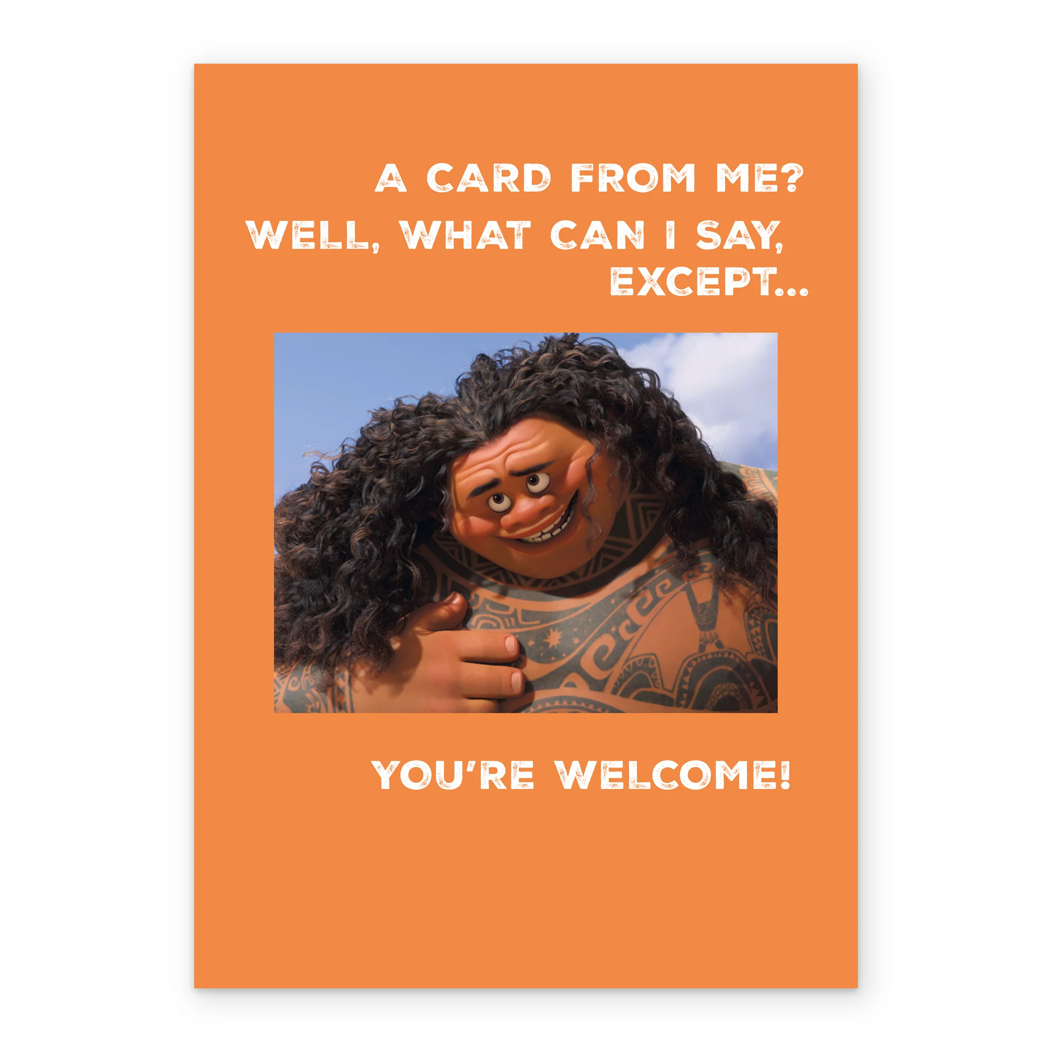 Personalised Funny Disney Moana "You're Welcome!" Birthday Card - Image 2