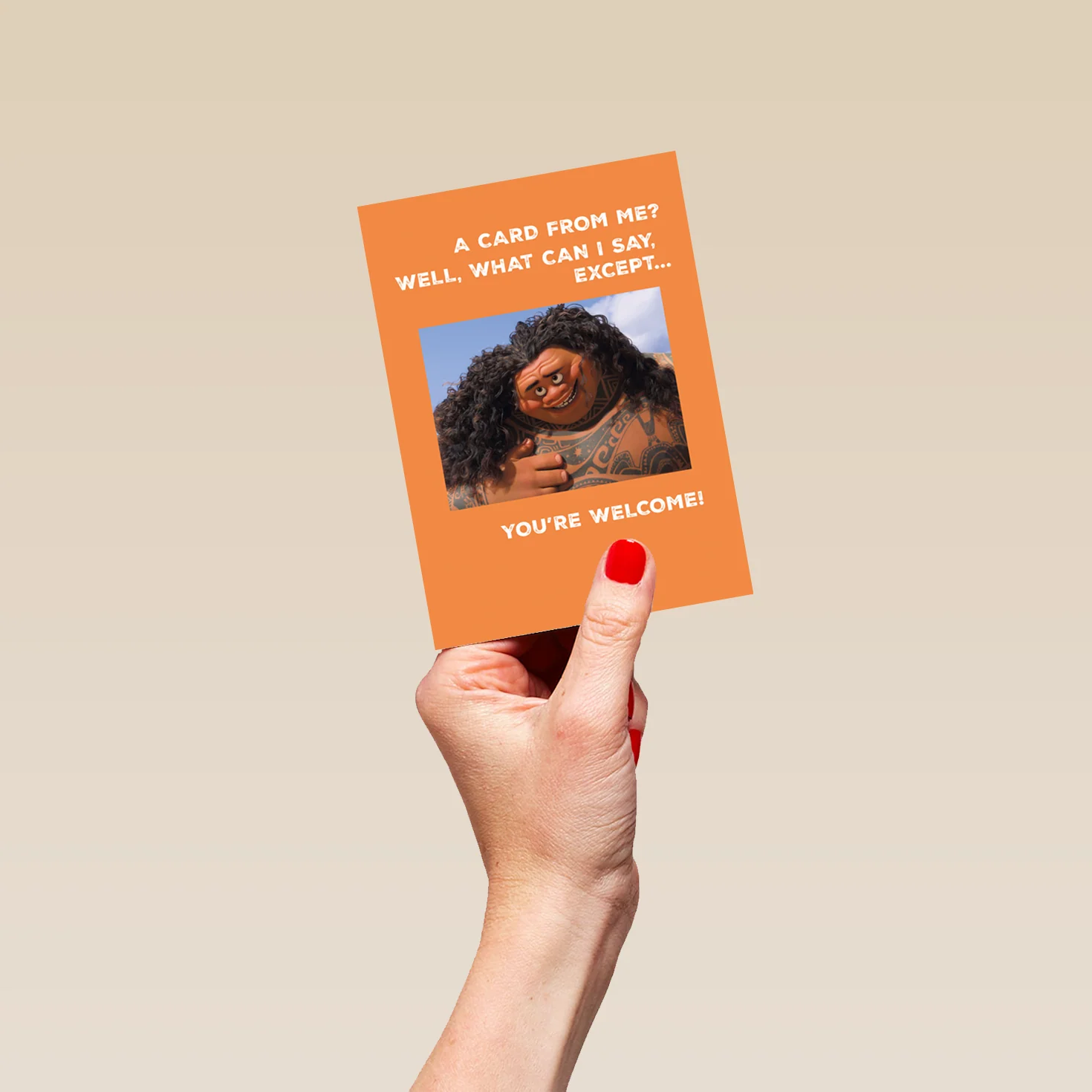 Personalised Funny Disney Moana "You're Welcome!" Birthday Card - Image 4
