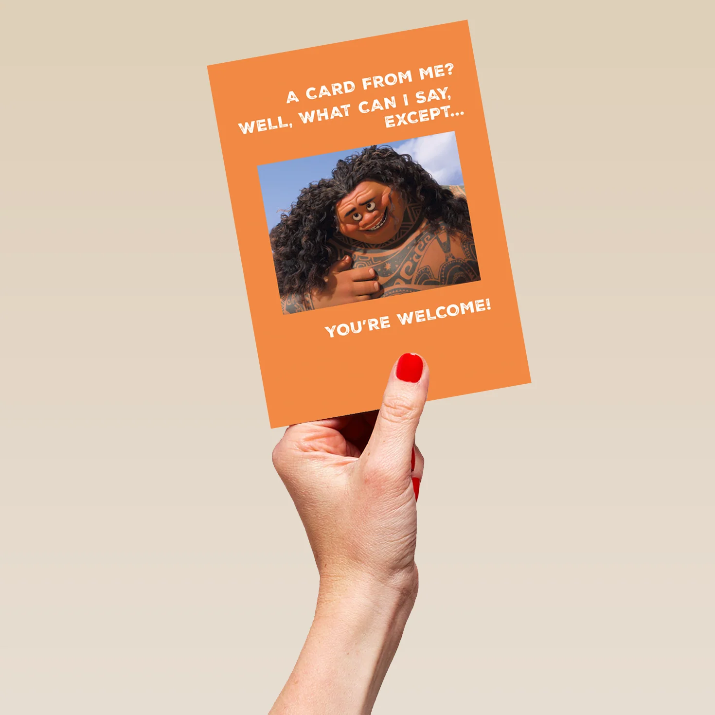 Personalised Funny Disney Moana "You're Welcome!" Birthday Card - Image 5