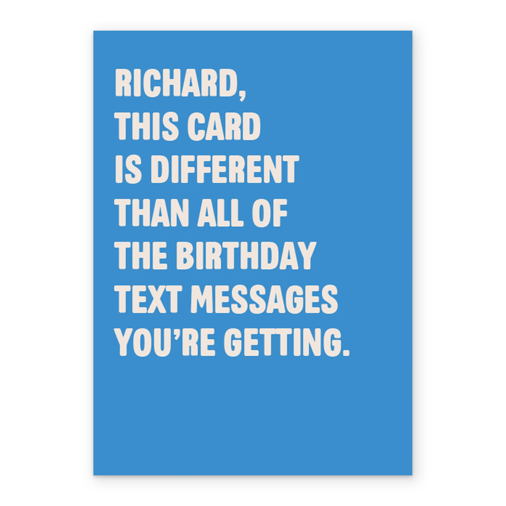 Personalised Funny Editable Different Message Birthday Card - Image 2