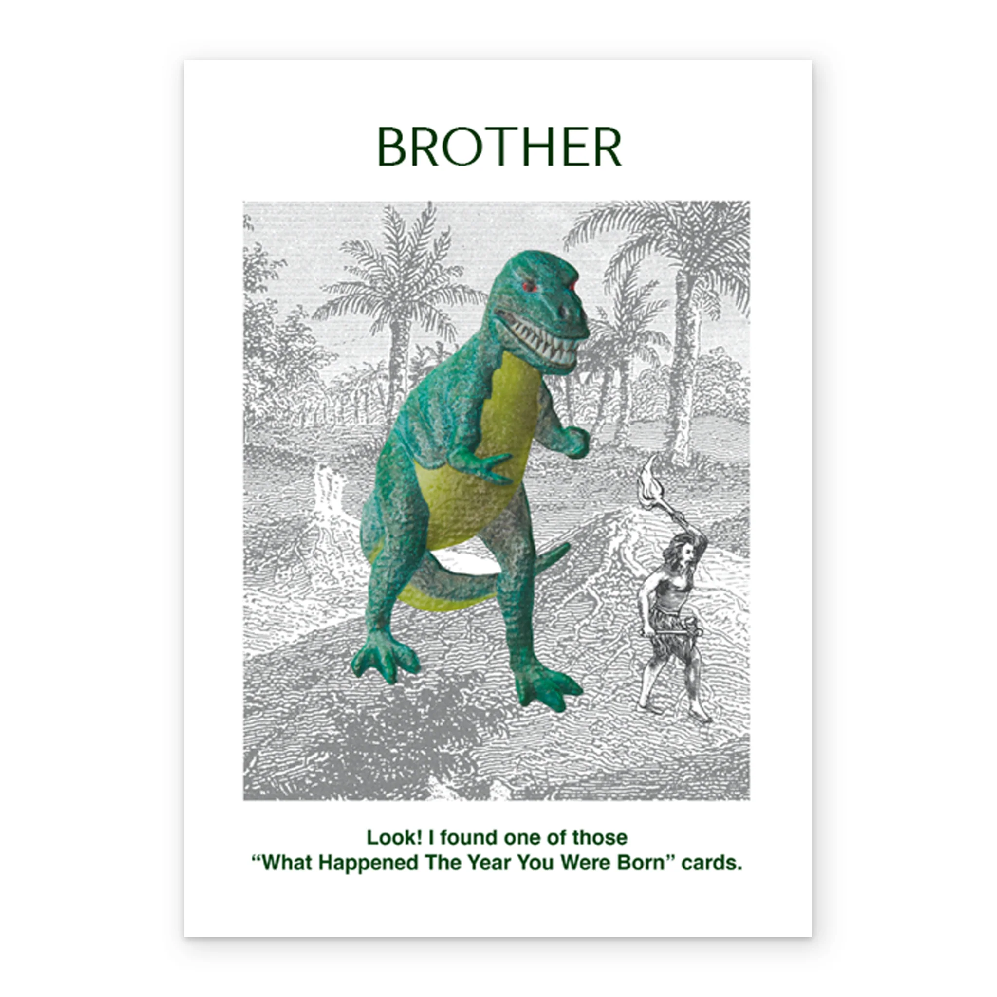Personalised Funny Editable Dinosaur Birthday Card For Brother - Image 2