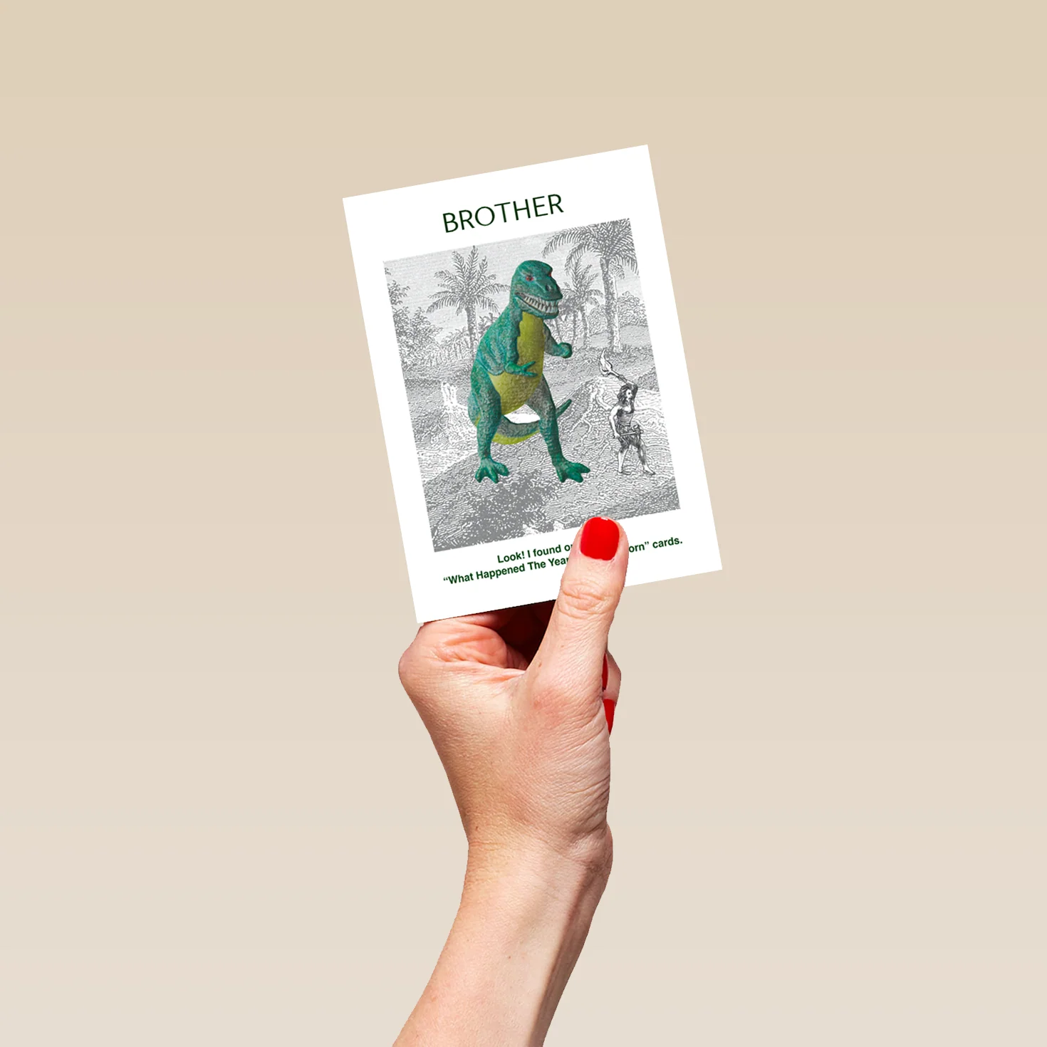 Personalised Funny Editable Dinosaur Birthday Card For Brother - Image 4