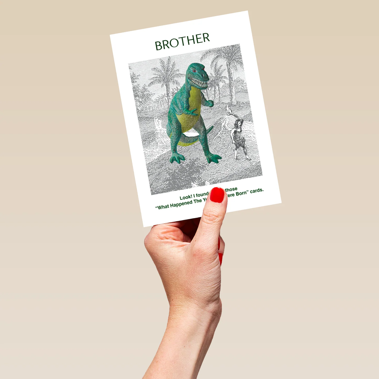 Personalised Funny Editable Dinosaur Birthday Card For Brother - Image 5