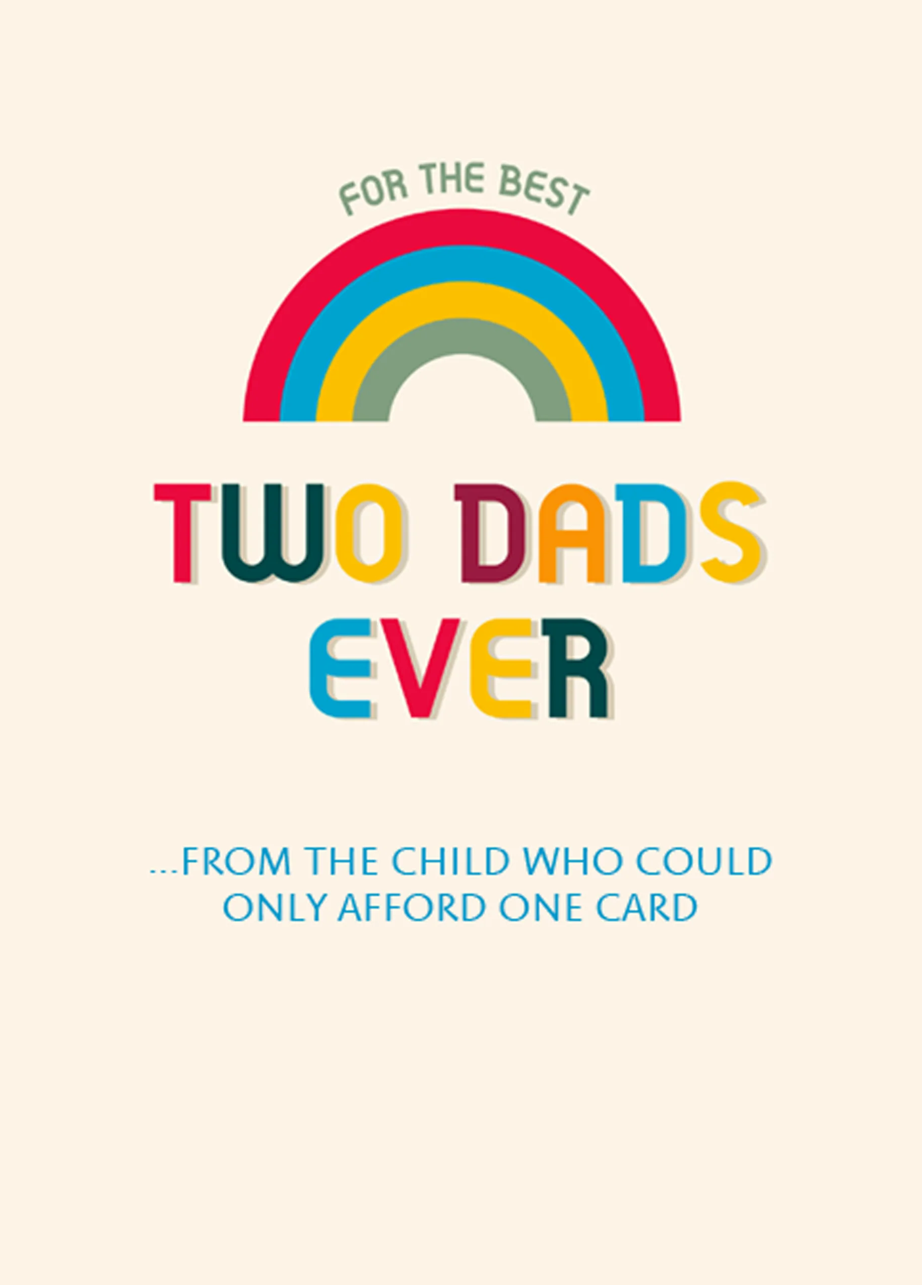 Personalised Funny Editable Rainbow Father's Day Card For Two Dads