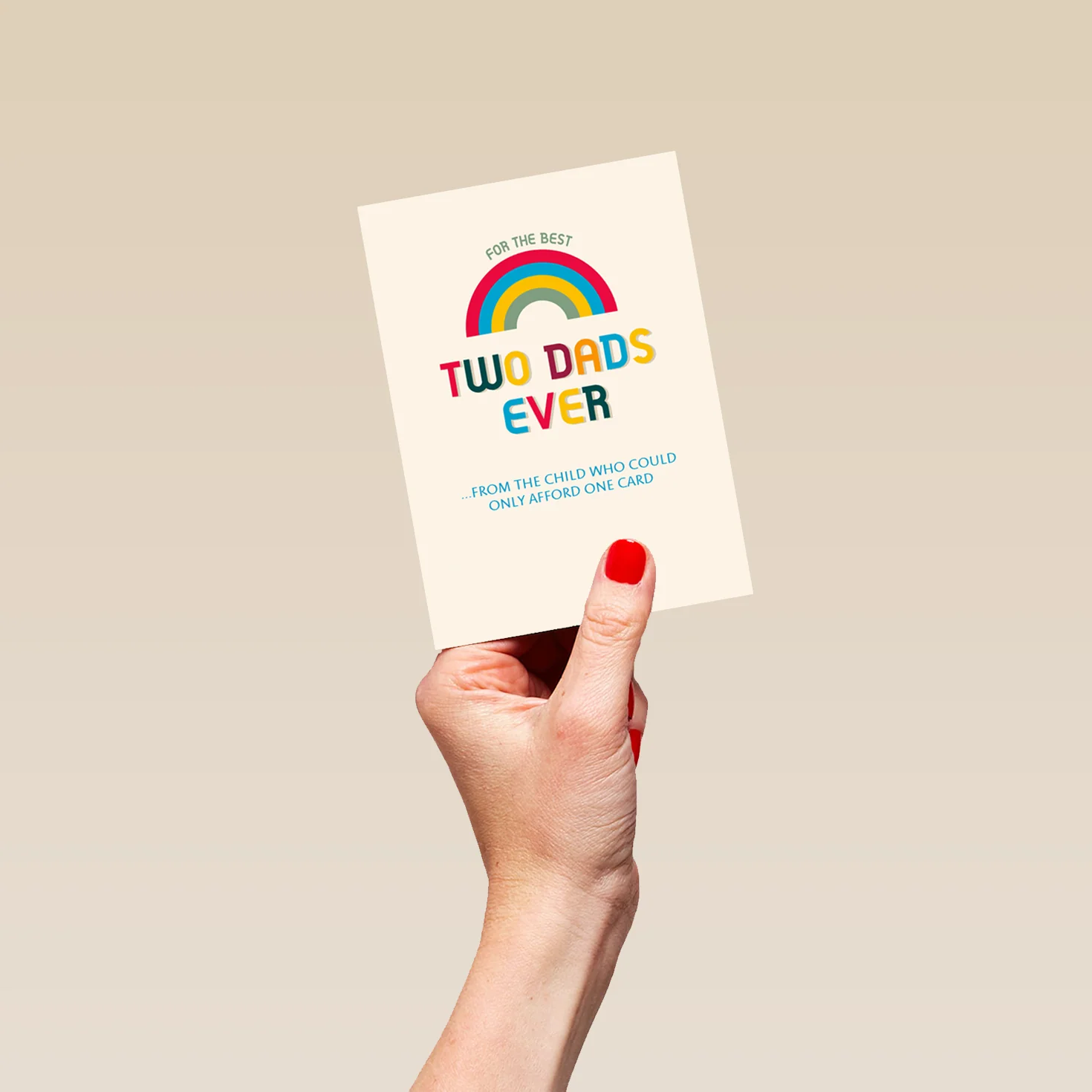 Personalised Funny Editable Rainbow Father's Day Card For Two Dads - Image 4