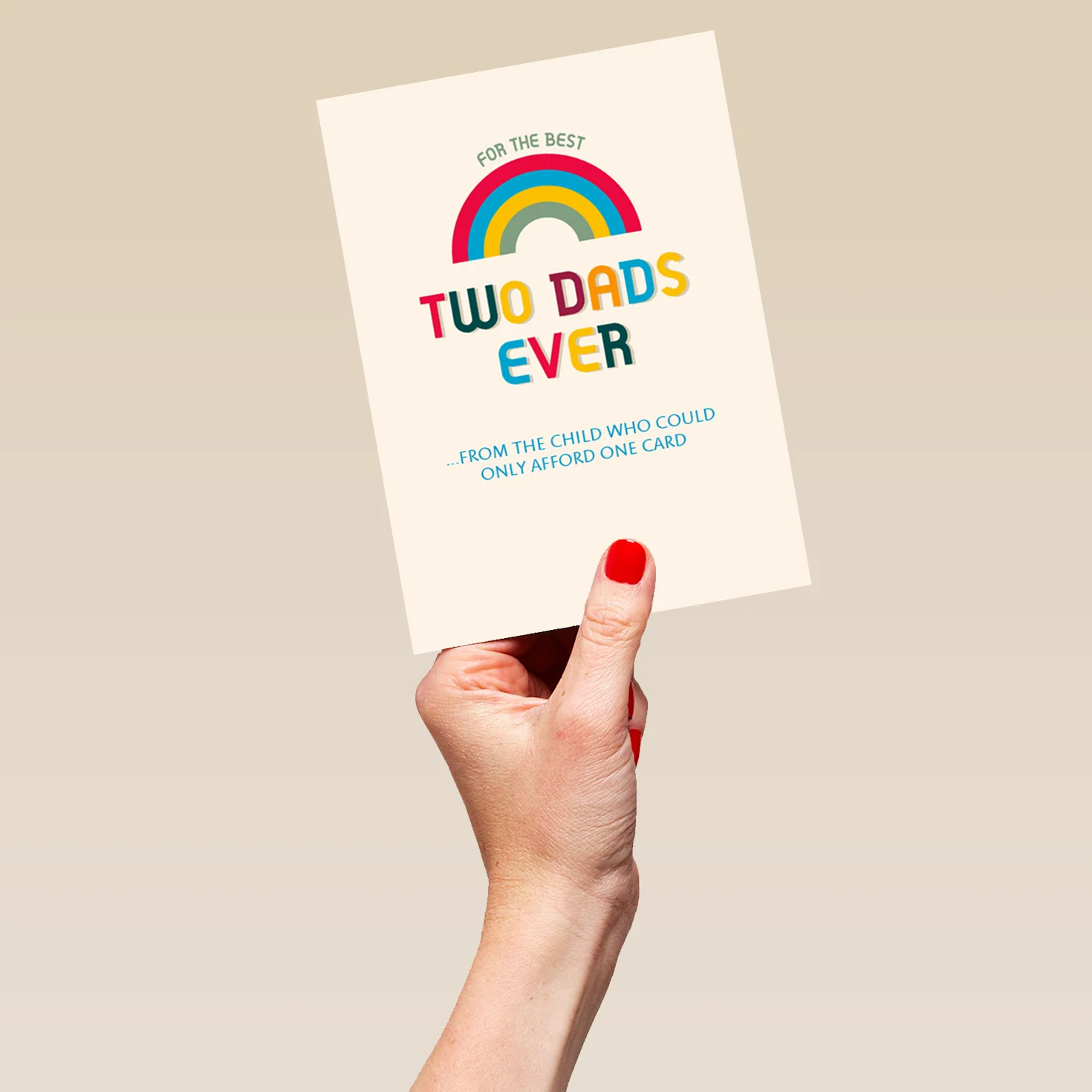 Personalised Funny Editable Rainbow Father's Day Card For Two Dads - Image 5