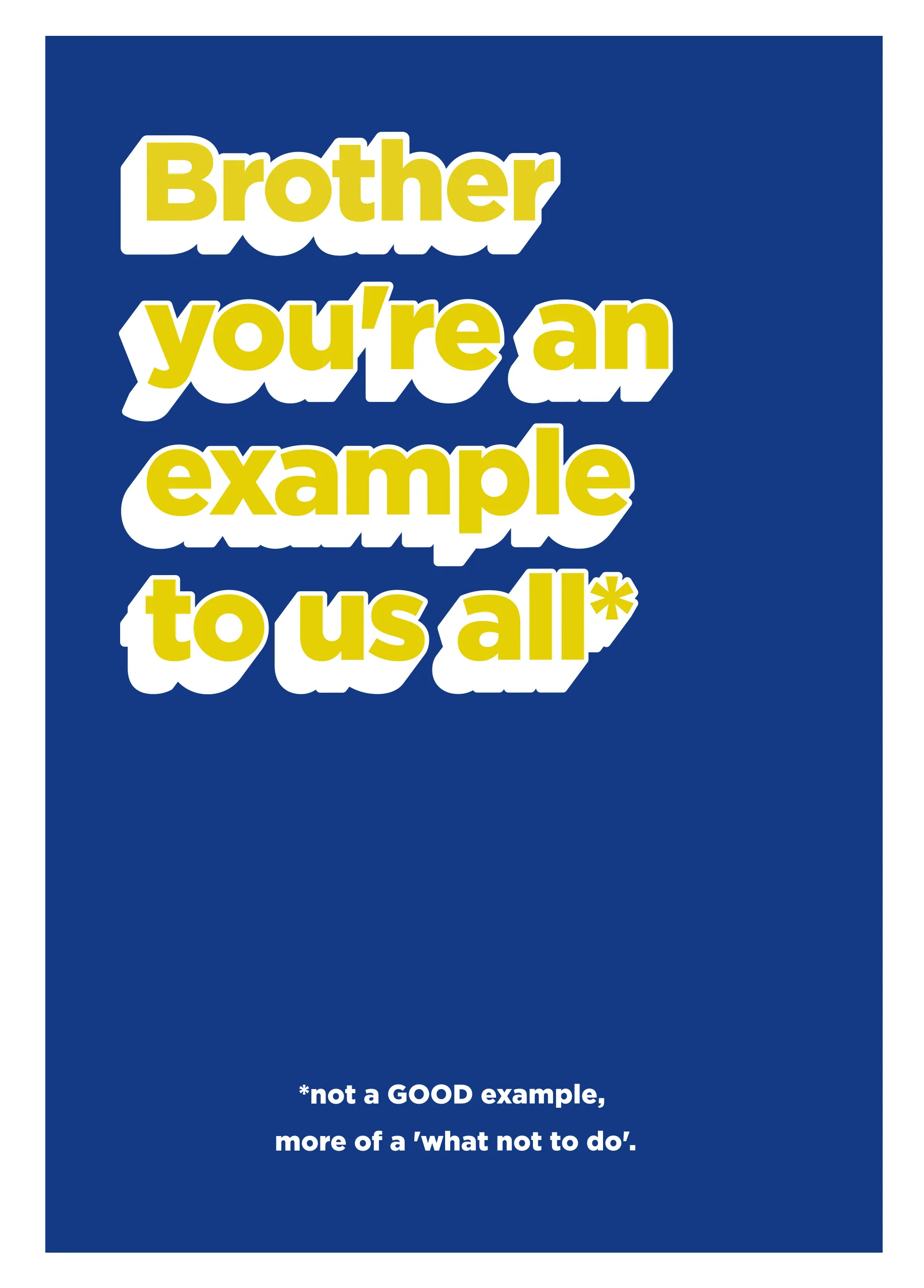 Personalised Funny Example Brother Card