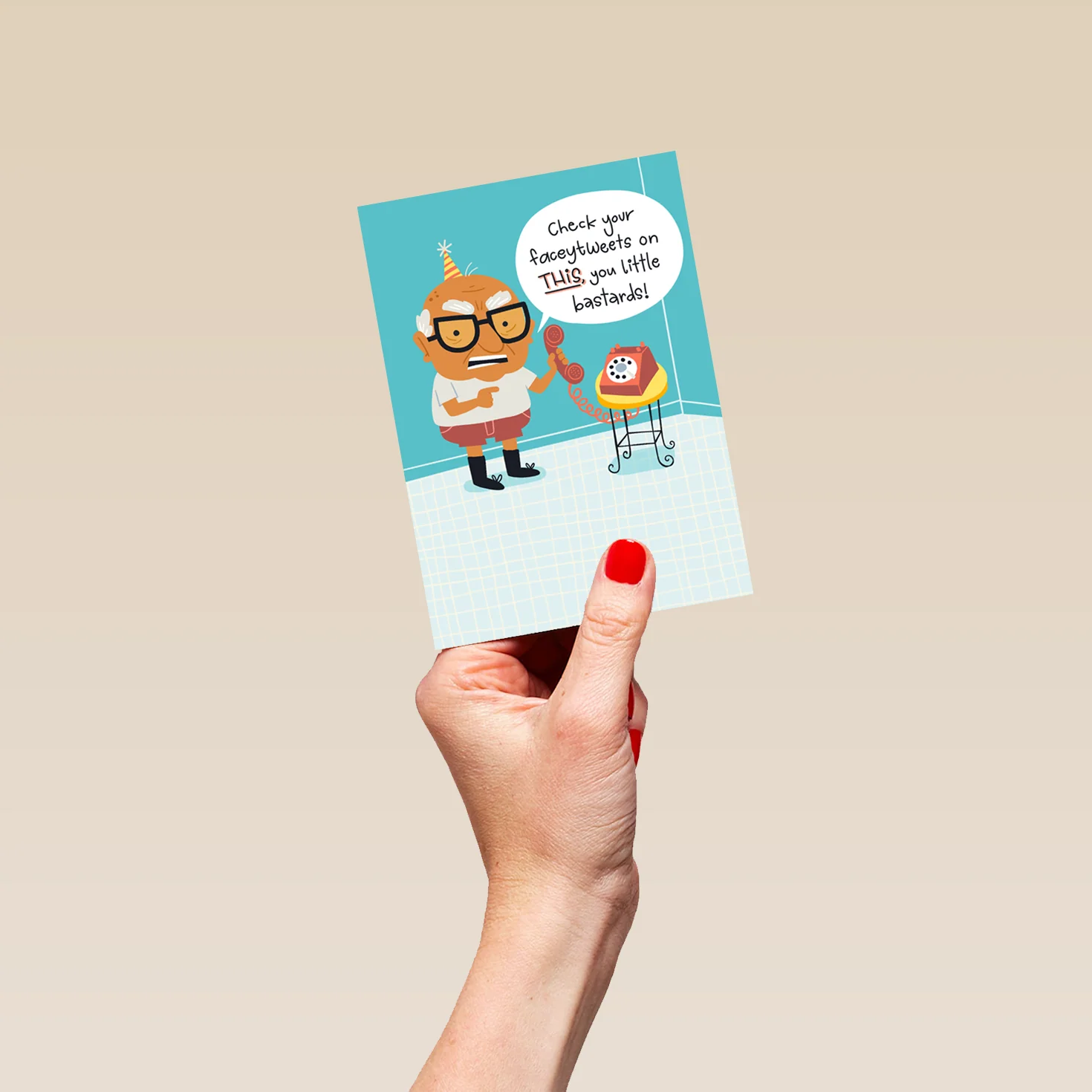 Personalised Funny Faceytweet Birthday Card - Image 4