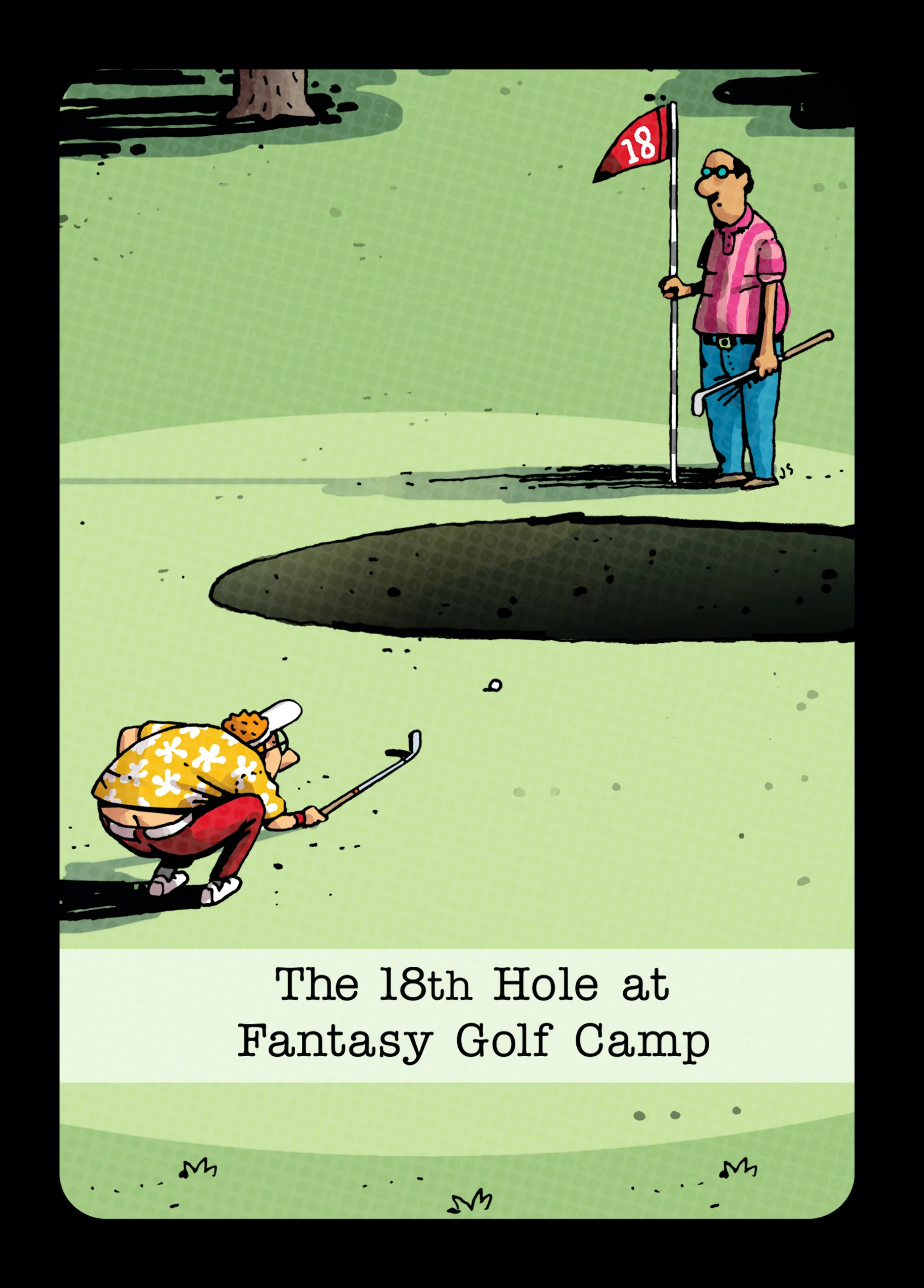 Personalised Funny Fantasy Golf Camp Birthday Card