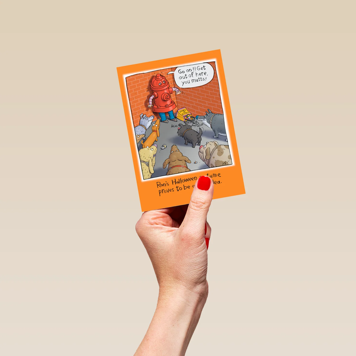 Personalised Funny Fire Hydrant Costume Halloween Card - Image 4