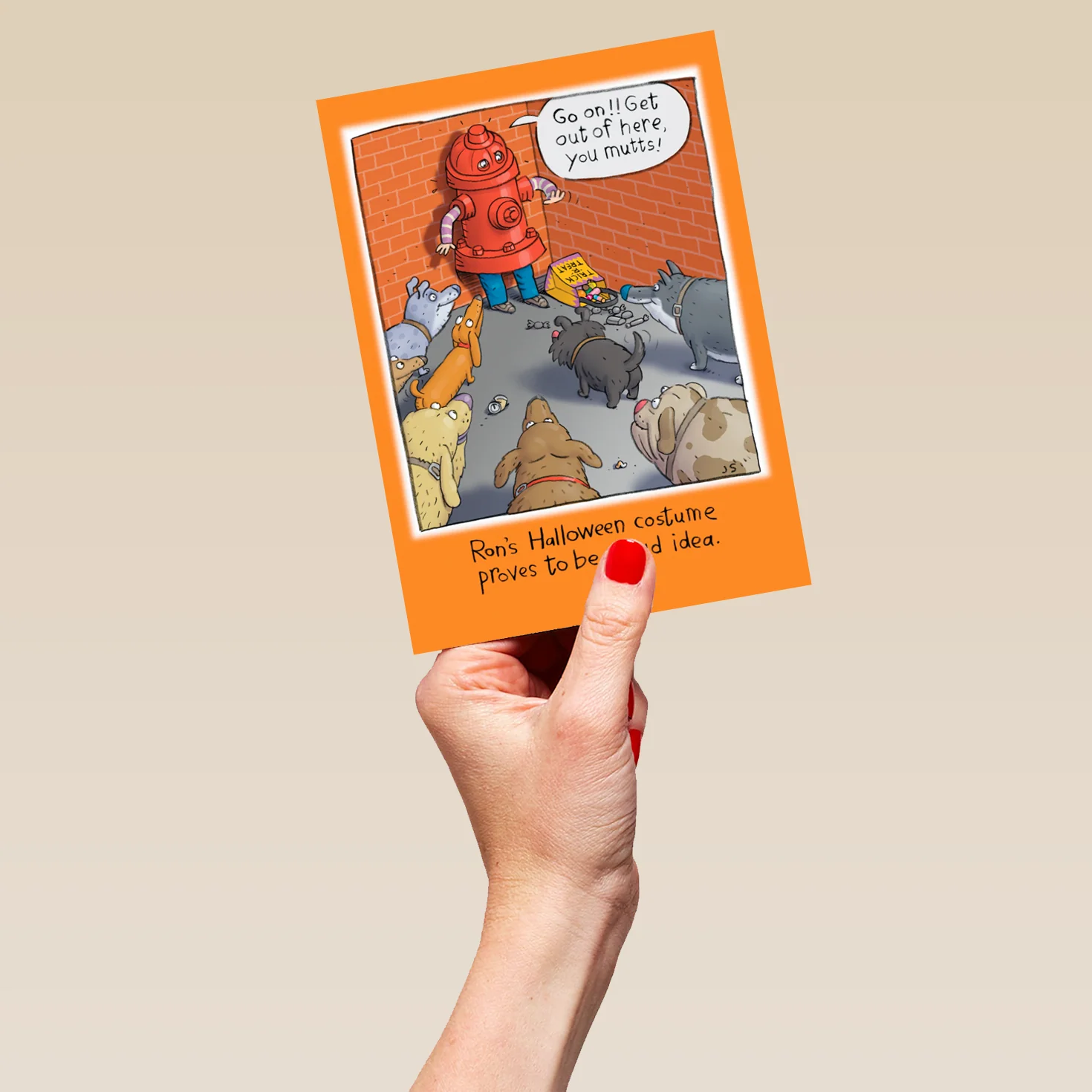 Personalised Funny Fire Hydrant Costume Halloween Card - Image 5