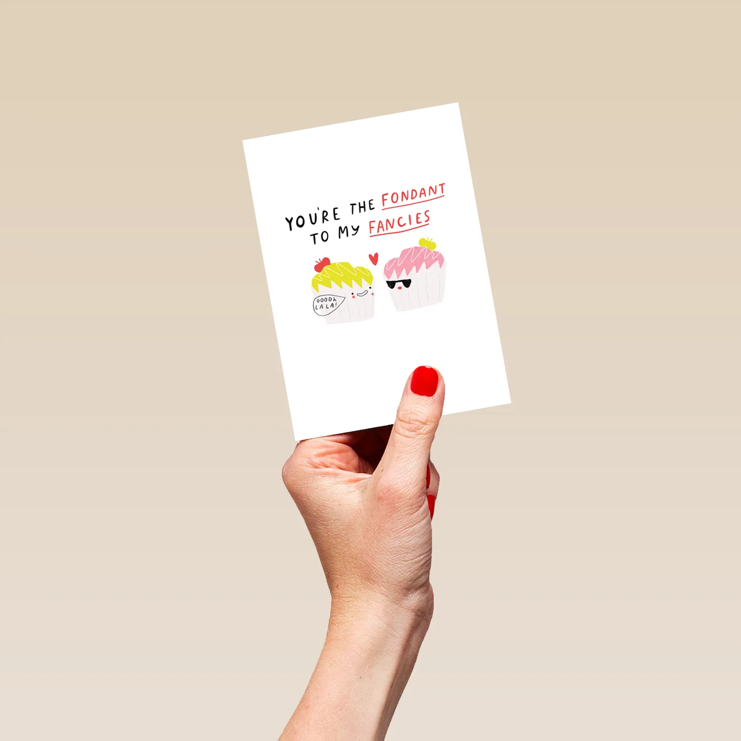 Personalised Funny Fondant Fancy Cakes Valentine's Day Card - Image 4