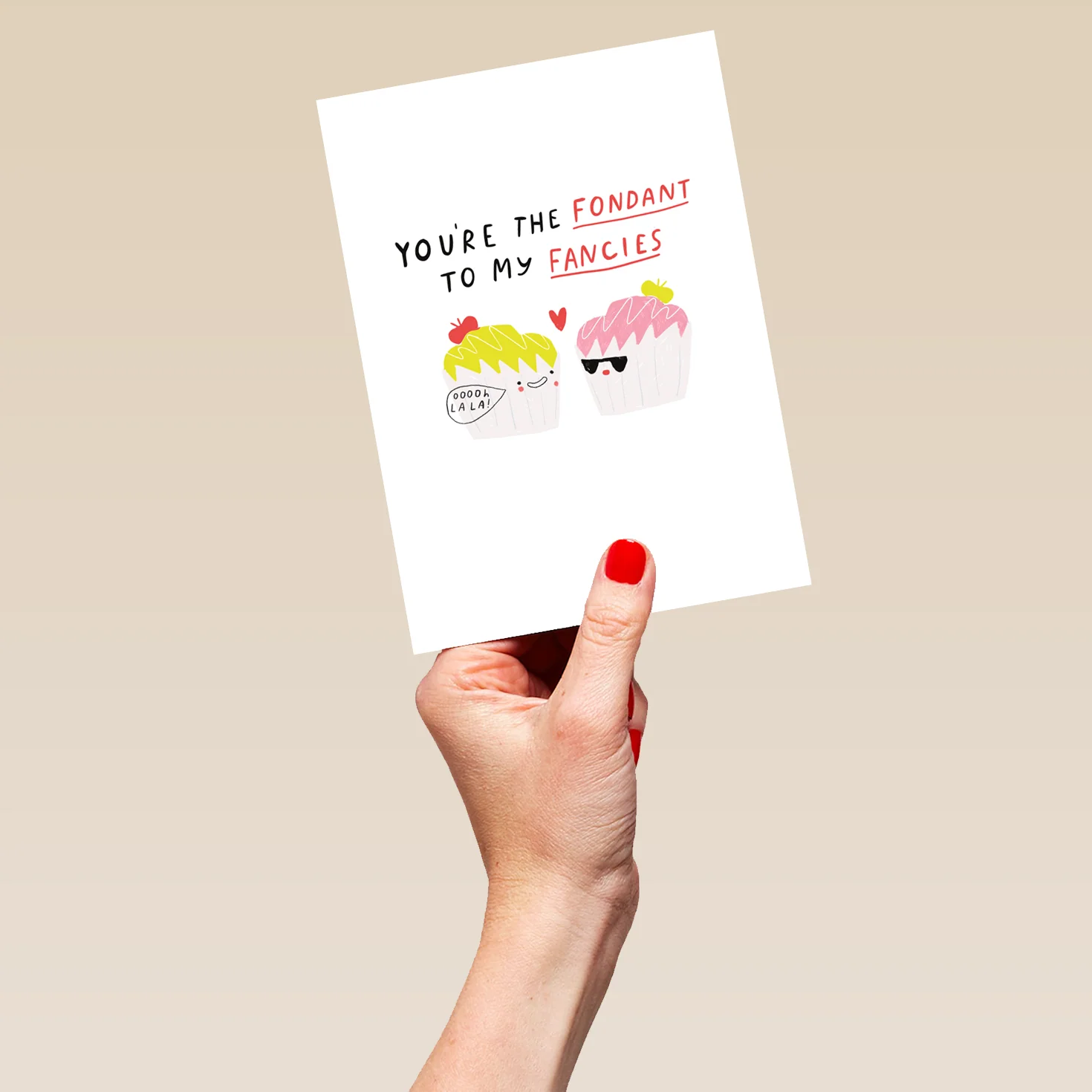 Personalised Funny Fondant Fancy Cakes Valentine's Day Card - Image 5