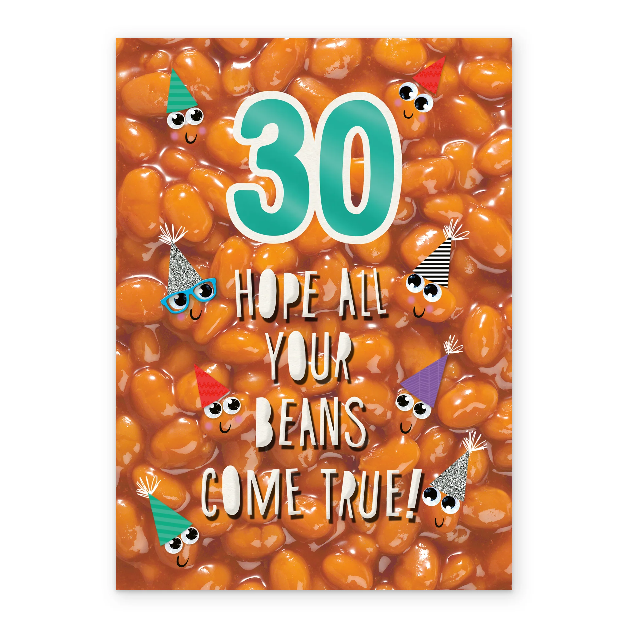 Personalised Funny Food Baked Beans 30th Birthday Card - Image 2