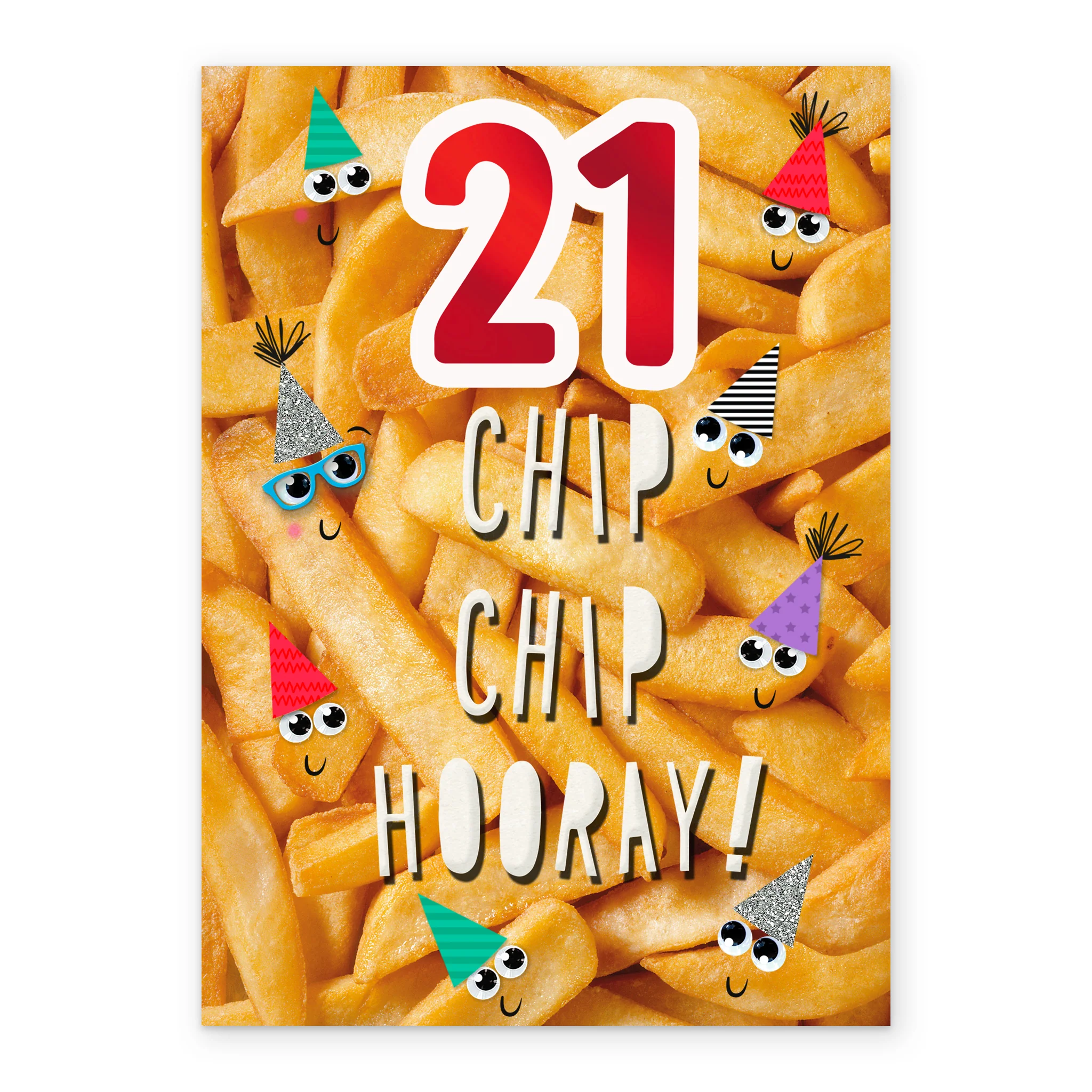 Personalised Funny Food Chips 21st Birthday Card - Image 2