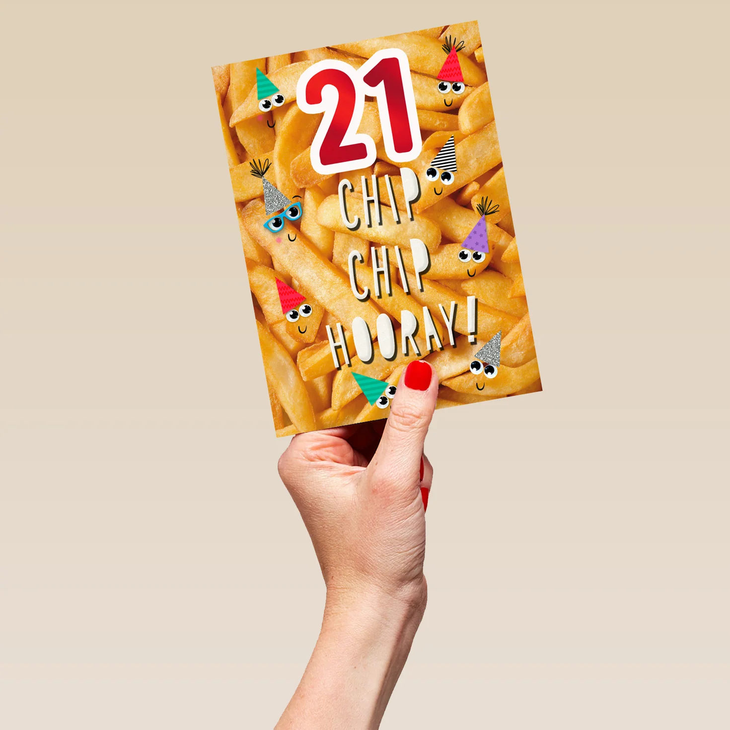 Personalised Funny Food Chips 21st Birthday Card - Image 5