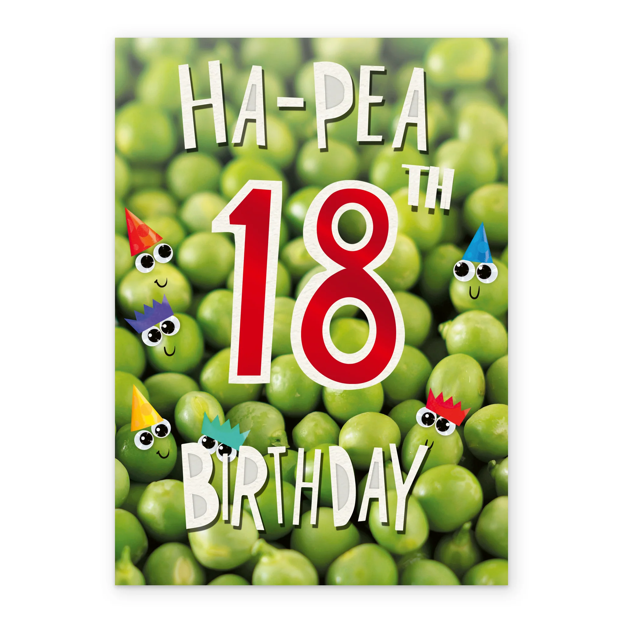 Personalised Funny Food Green Peas 18th Birthday Card - Image 2