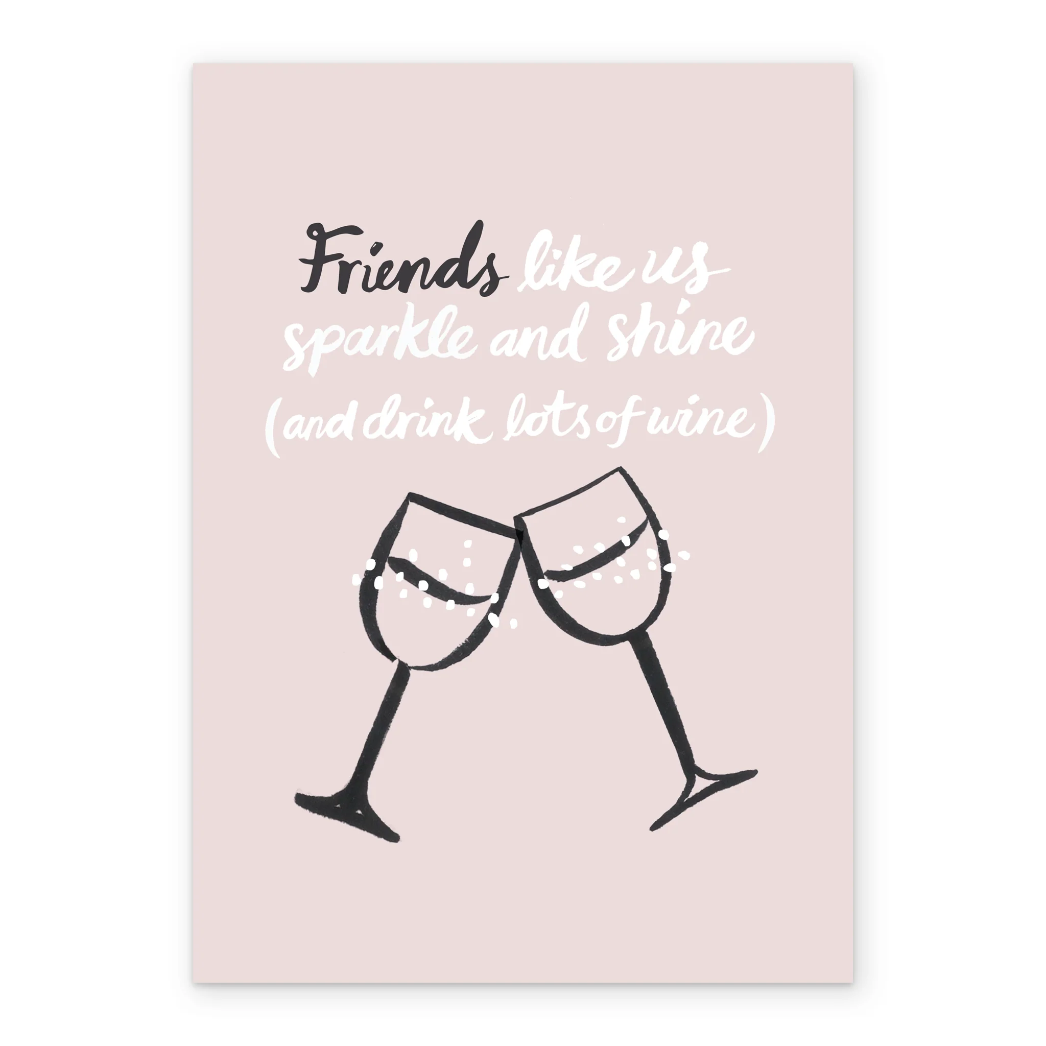 Personalised Funny Friends Like Us Drink Wine Birthday Card - Image 2