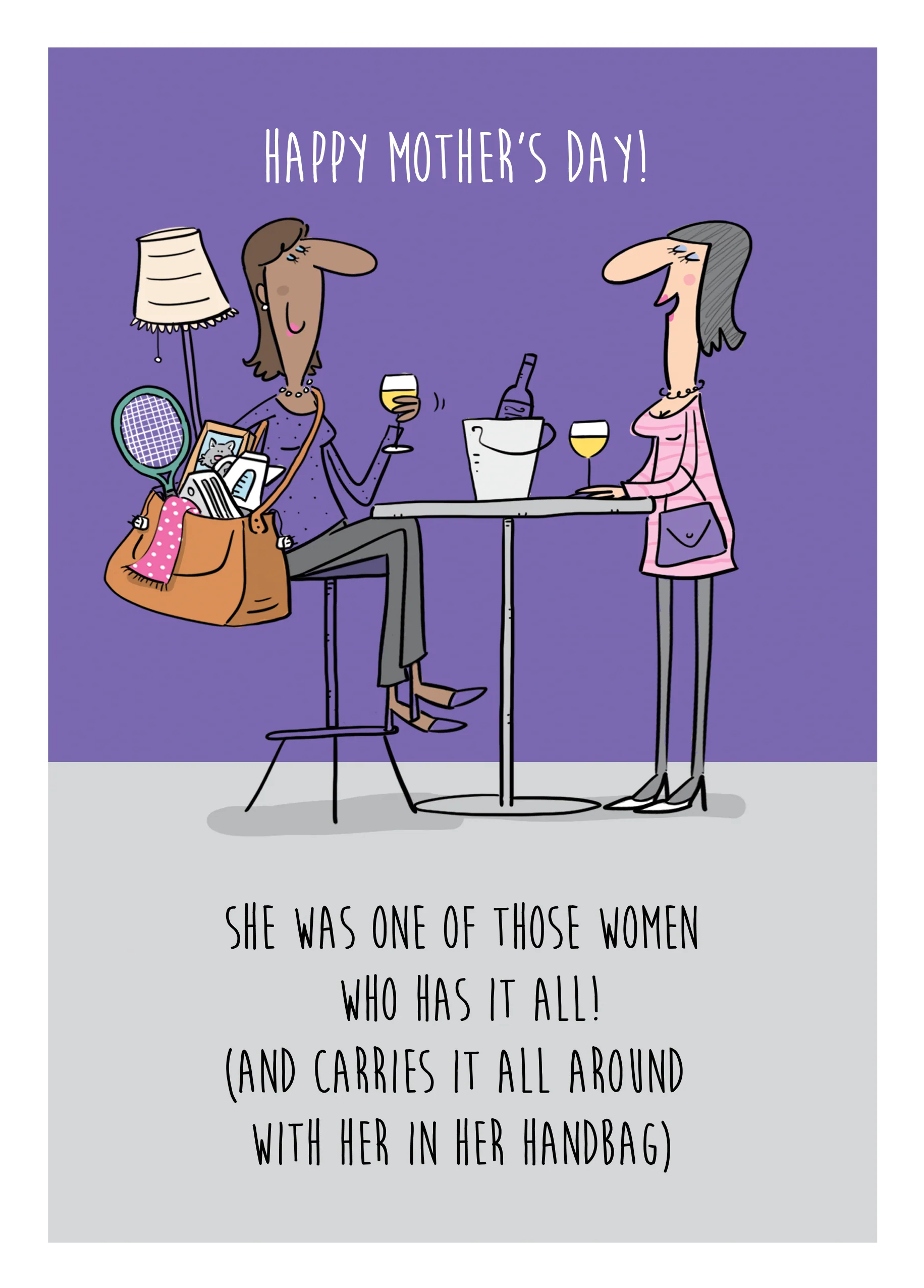 Personalised Funny Full Handbag Mother's Day Card