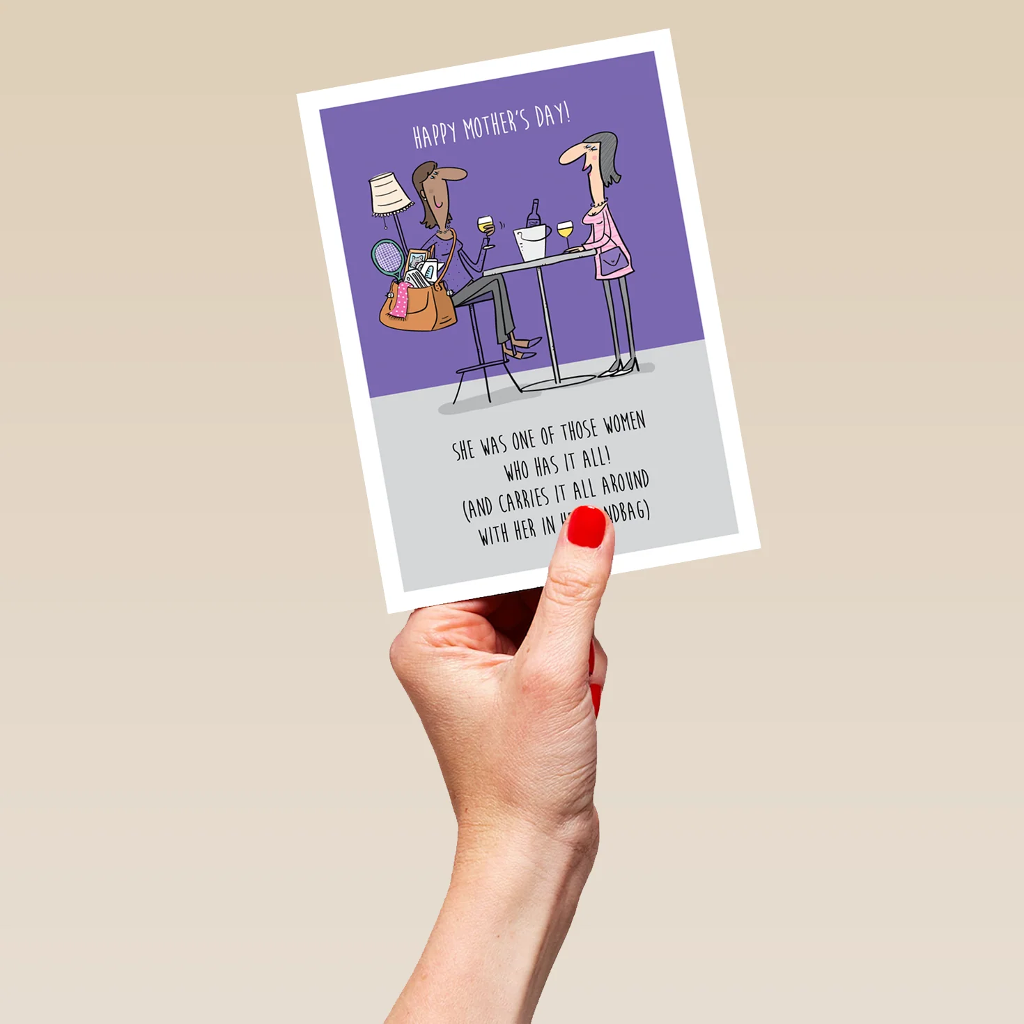 Personalised Funny Full Handbag Mother's Day Card - Image 5
