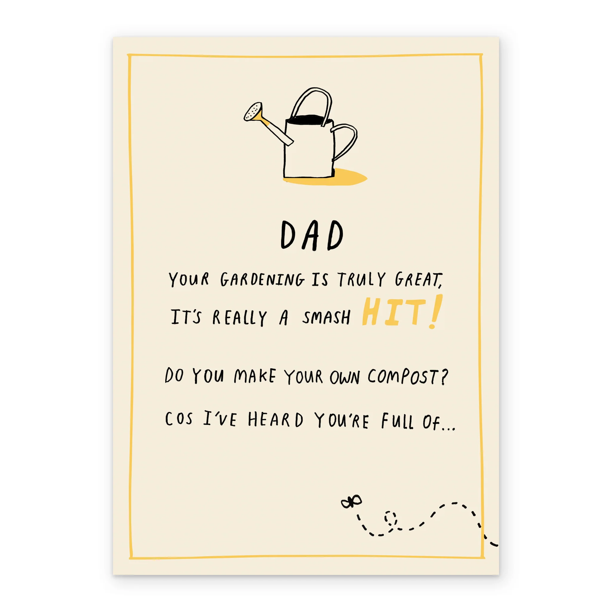 Personalised Funny 'Gardening Knowledge' Father's Day Card for Dad - Image 2