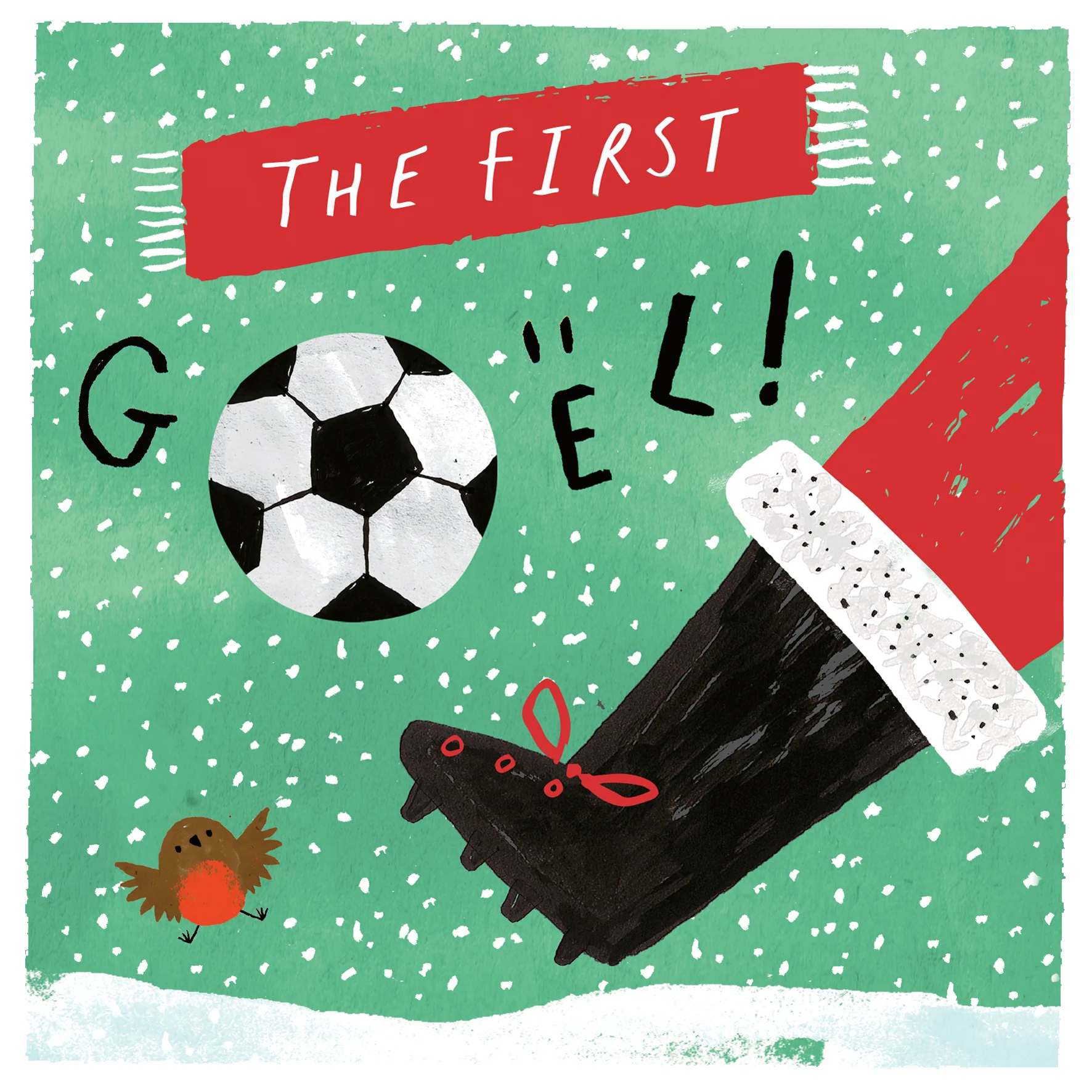 Personalised Funny Goal Football Christmas Card