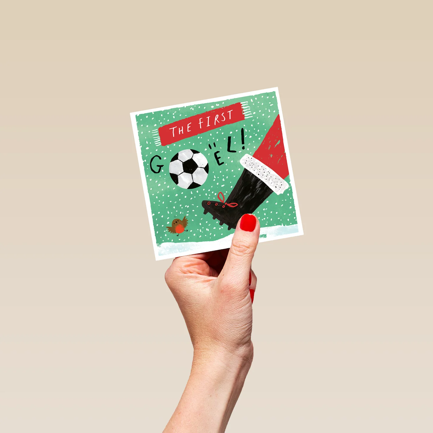 Personalised Funny Goal Football Christmas Card - Image 4