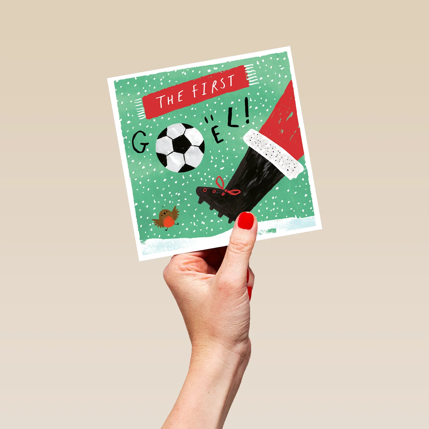 Personalised Funny Goal Football Christmas Card - Image 5